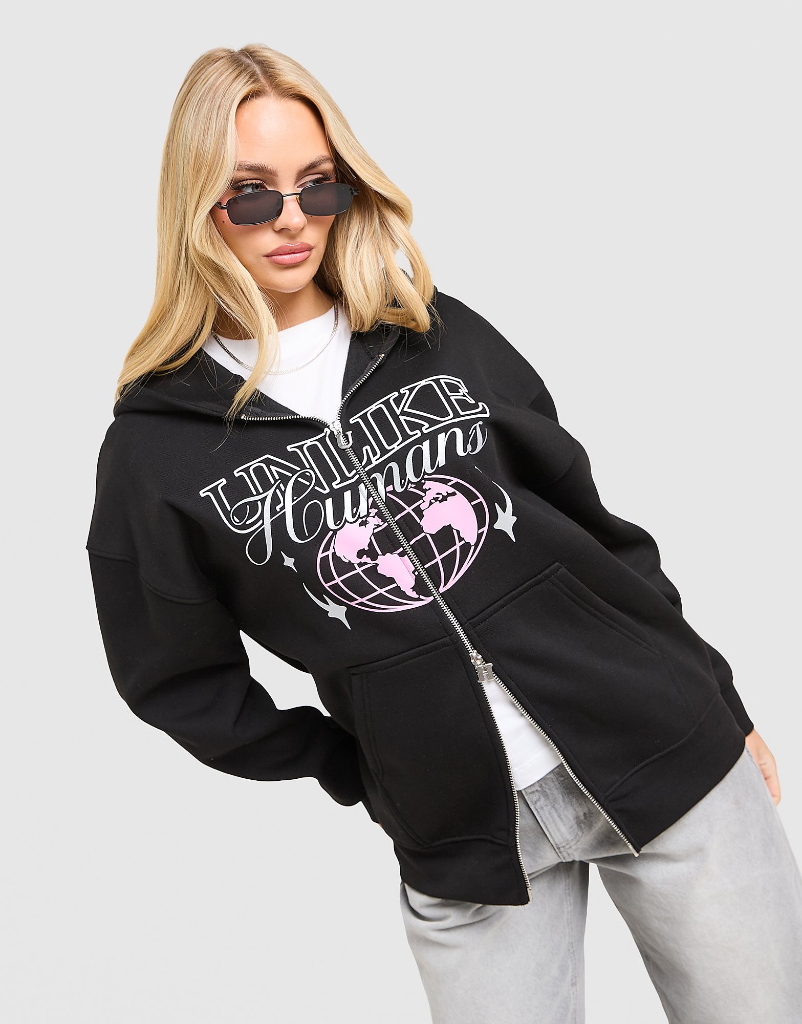 Unlike Humans Street Full Zip Hoodie - vue 1