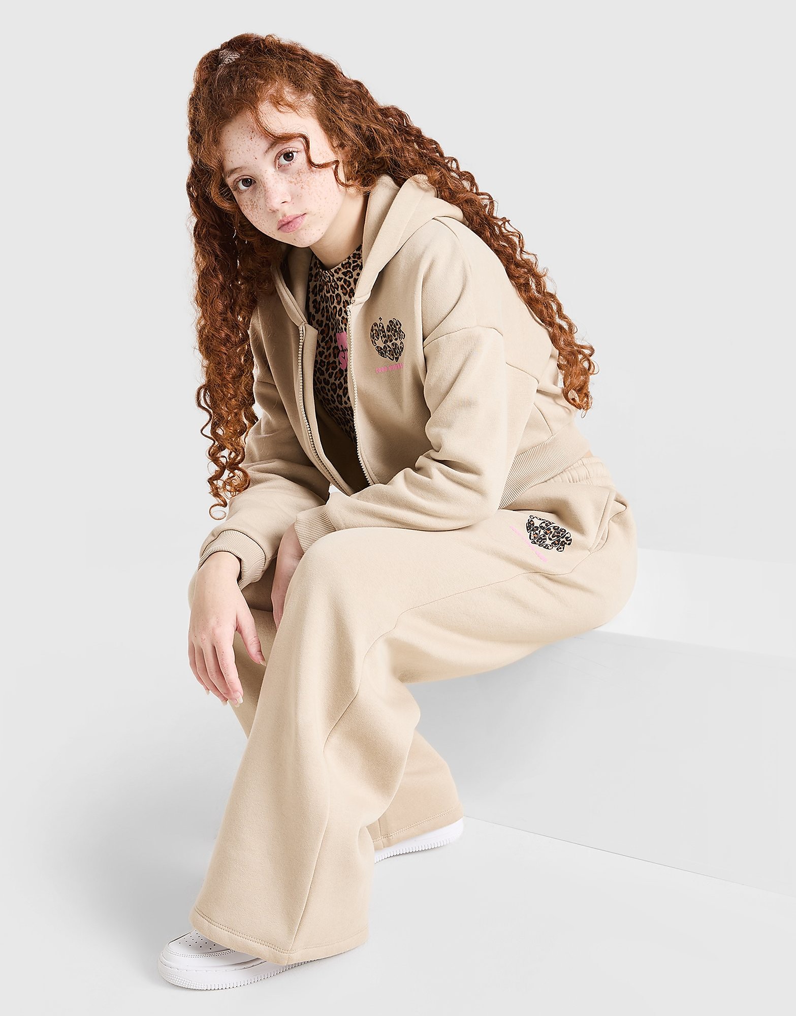 Soda Sport Girls' Leopard Wide Leg Joggers Junior