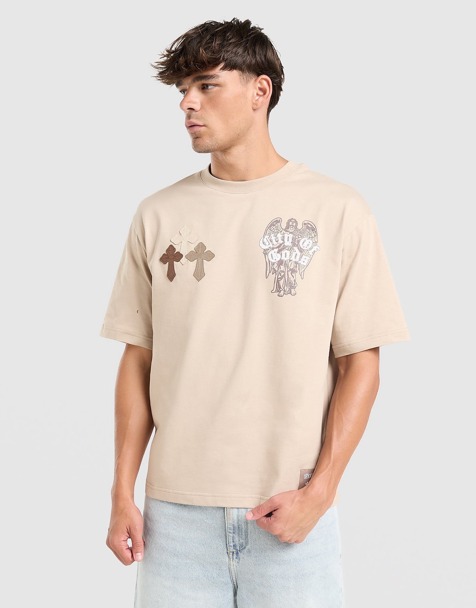 Lorenzo Empire T-Shirt - Beige- Heren, Beige