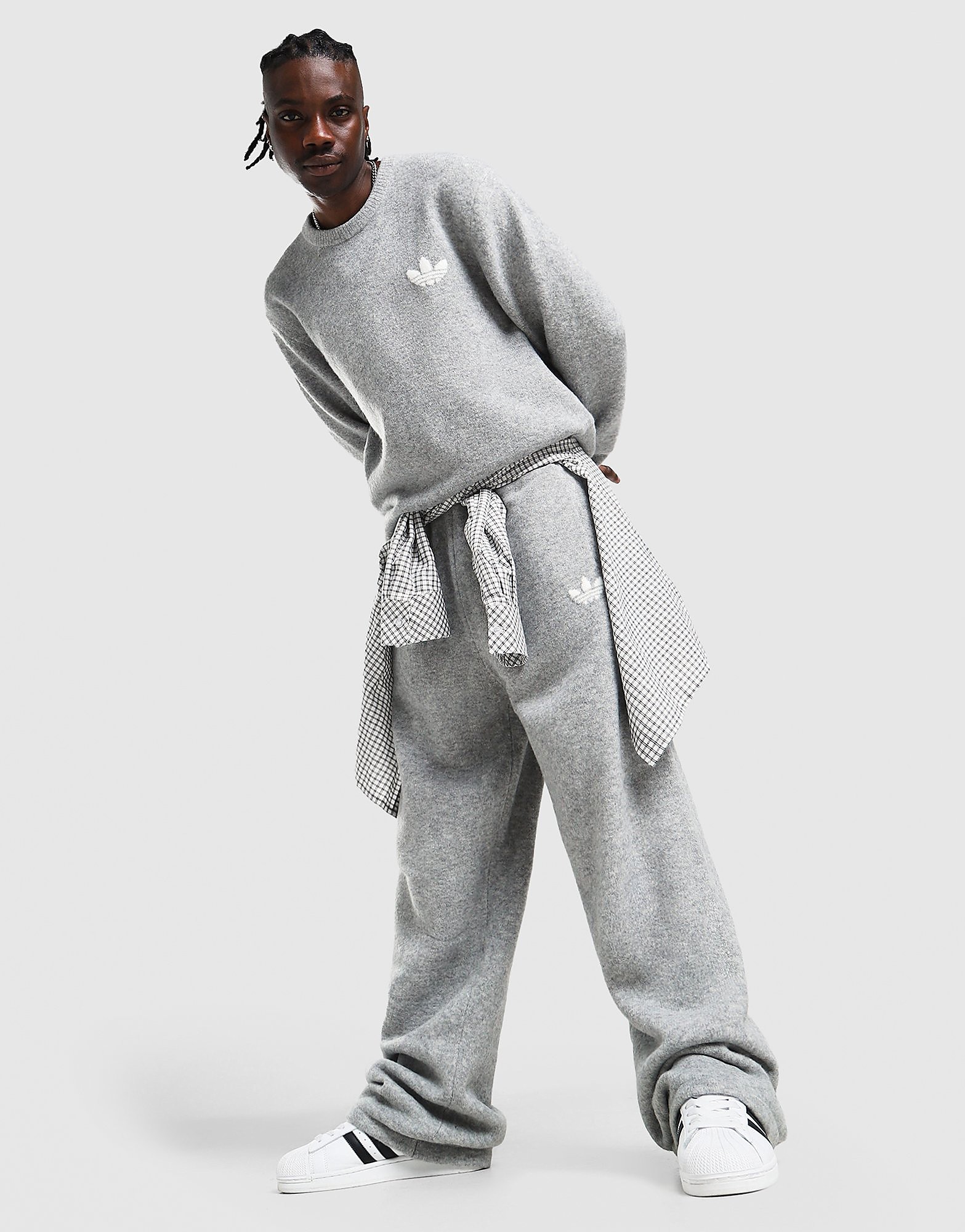 adidas Originals Trefoil Essentials Knit Pants, grå