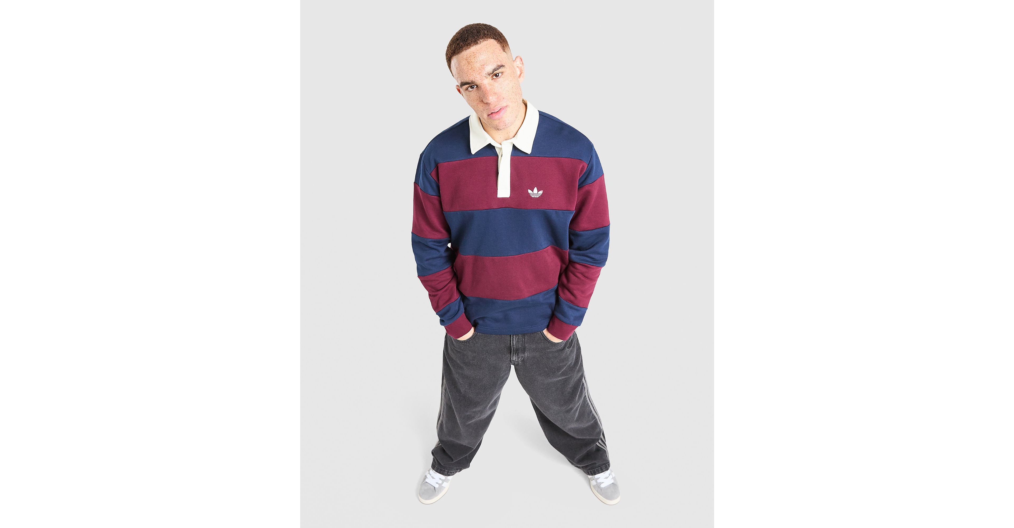Long Sleeve Rugby Crew Sweatshirt