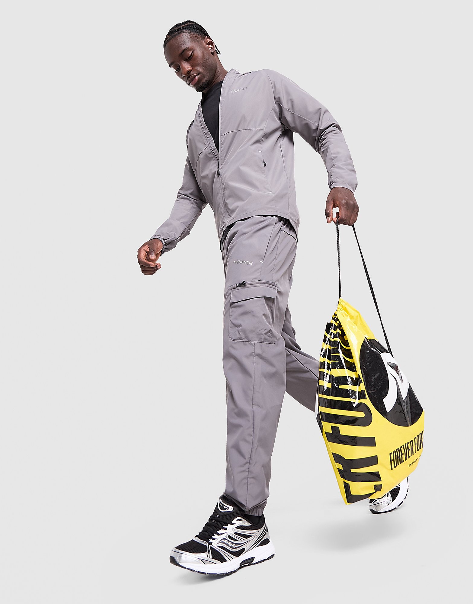 McKenzie Secca Woven Track Pants - Grijs- Heren, Grijs XS