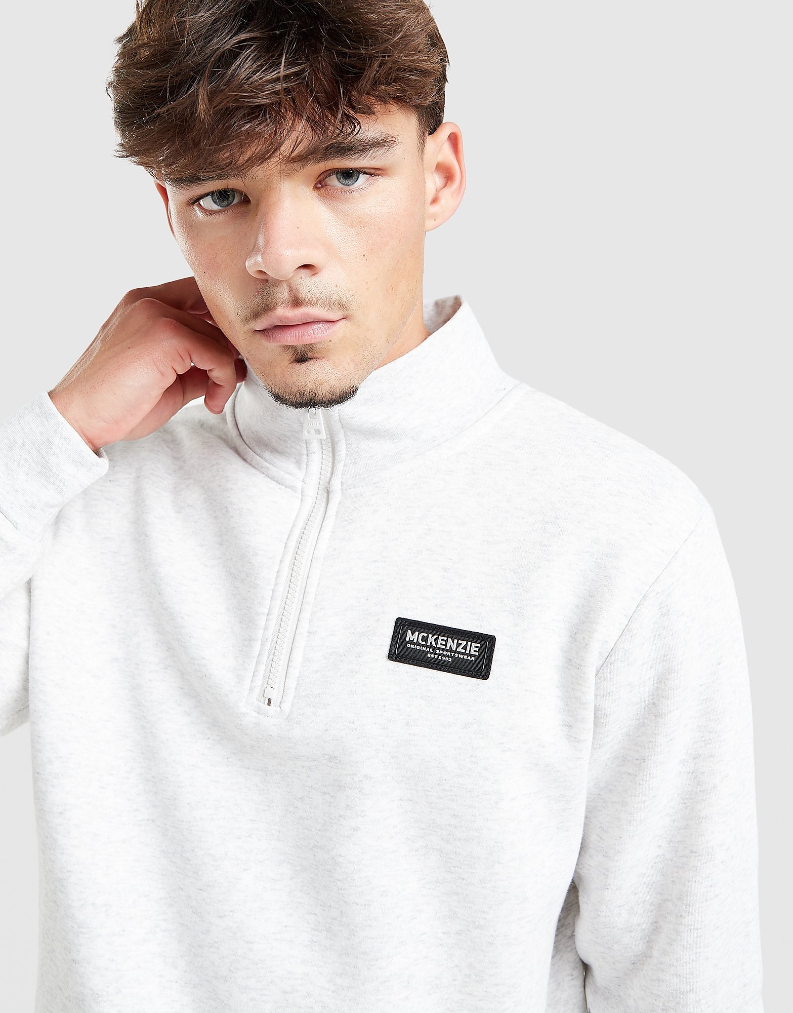 McKenzie Rocco 1/4 Zip Track Top - Grijs- Heren, Grijs XS