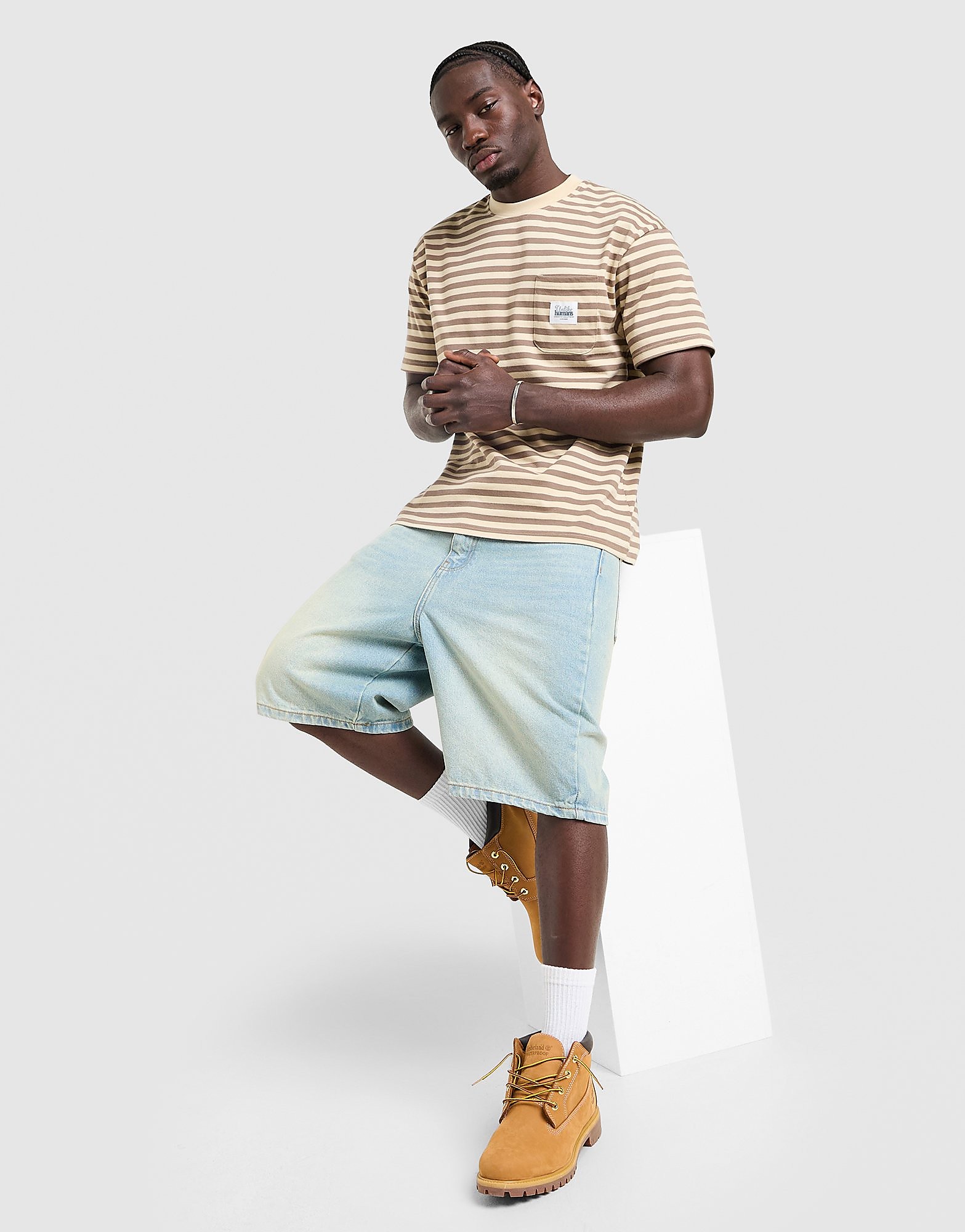 Unlike Humans T shirt Wells Stripe Pocket