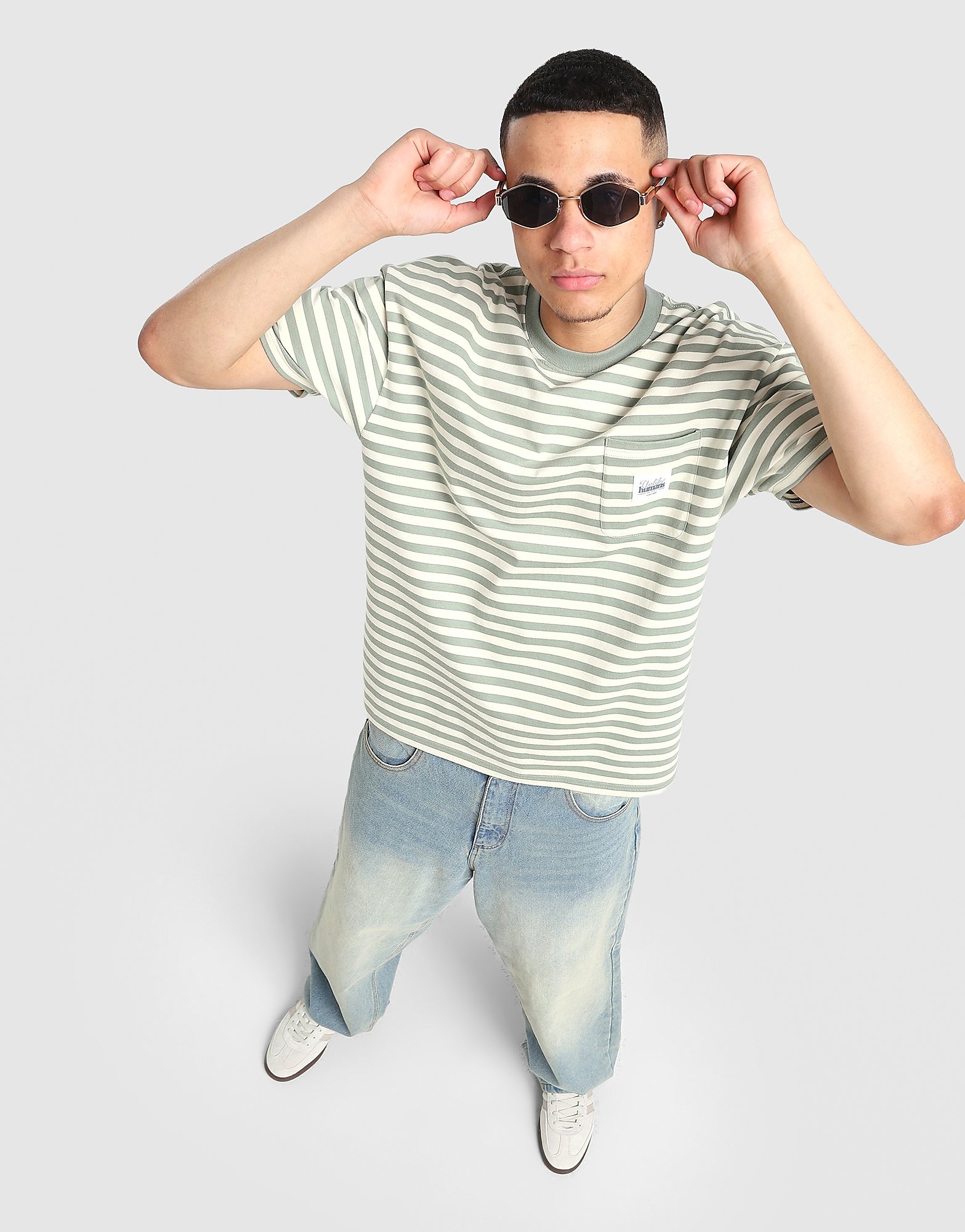 Unlike Humans T shirt Wells Stripe Pocket