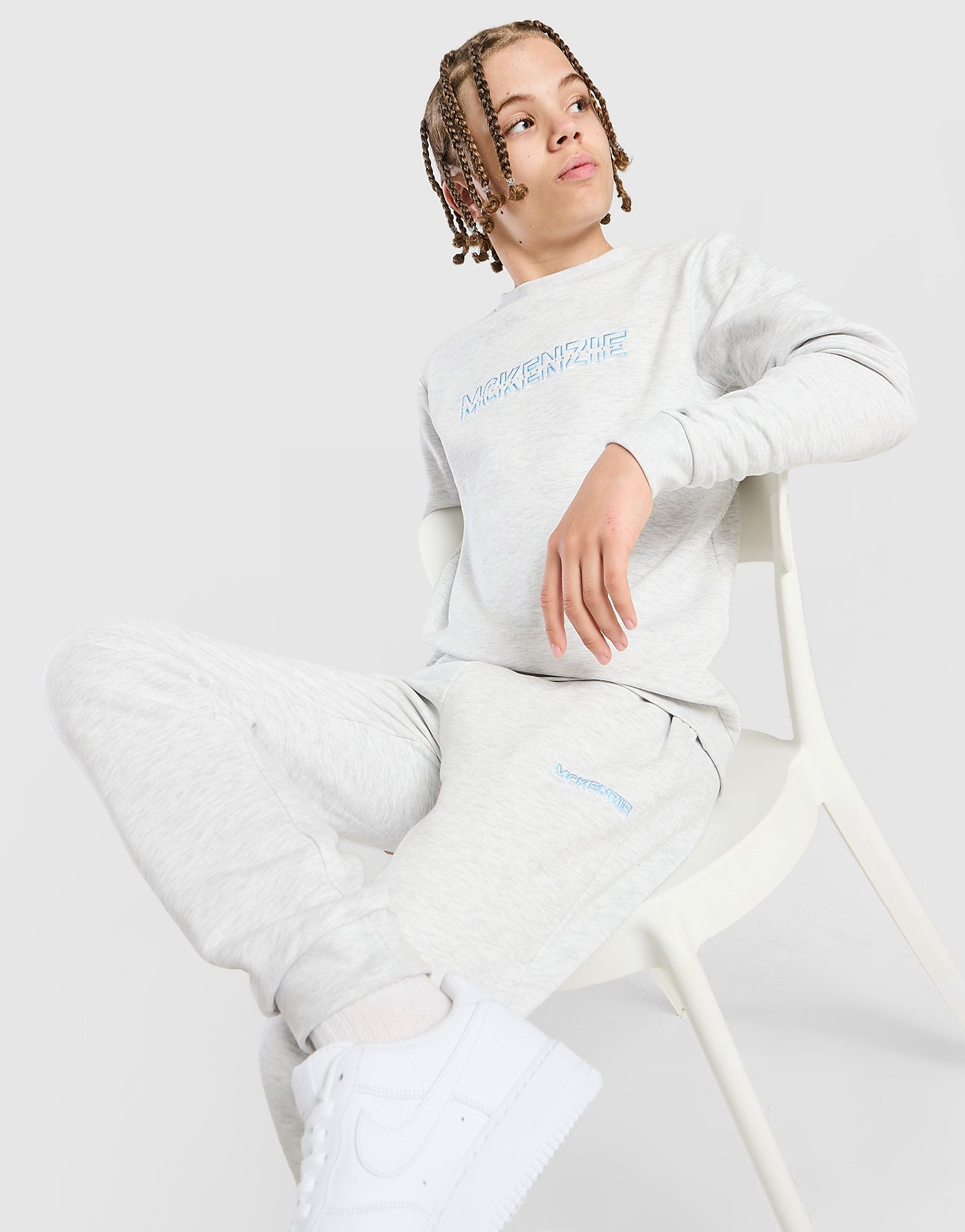 McKenzie Dual Crew Tracksuit Junior - Grijs - Kind, Grijs 8-10Y
