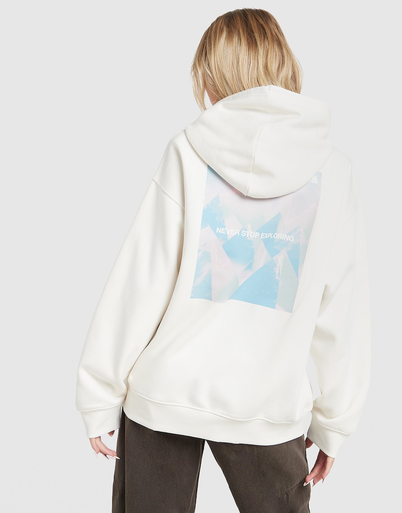 The North Face Peaks Graphic Hoodie Wit- Dames Wit