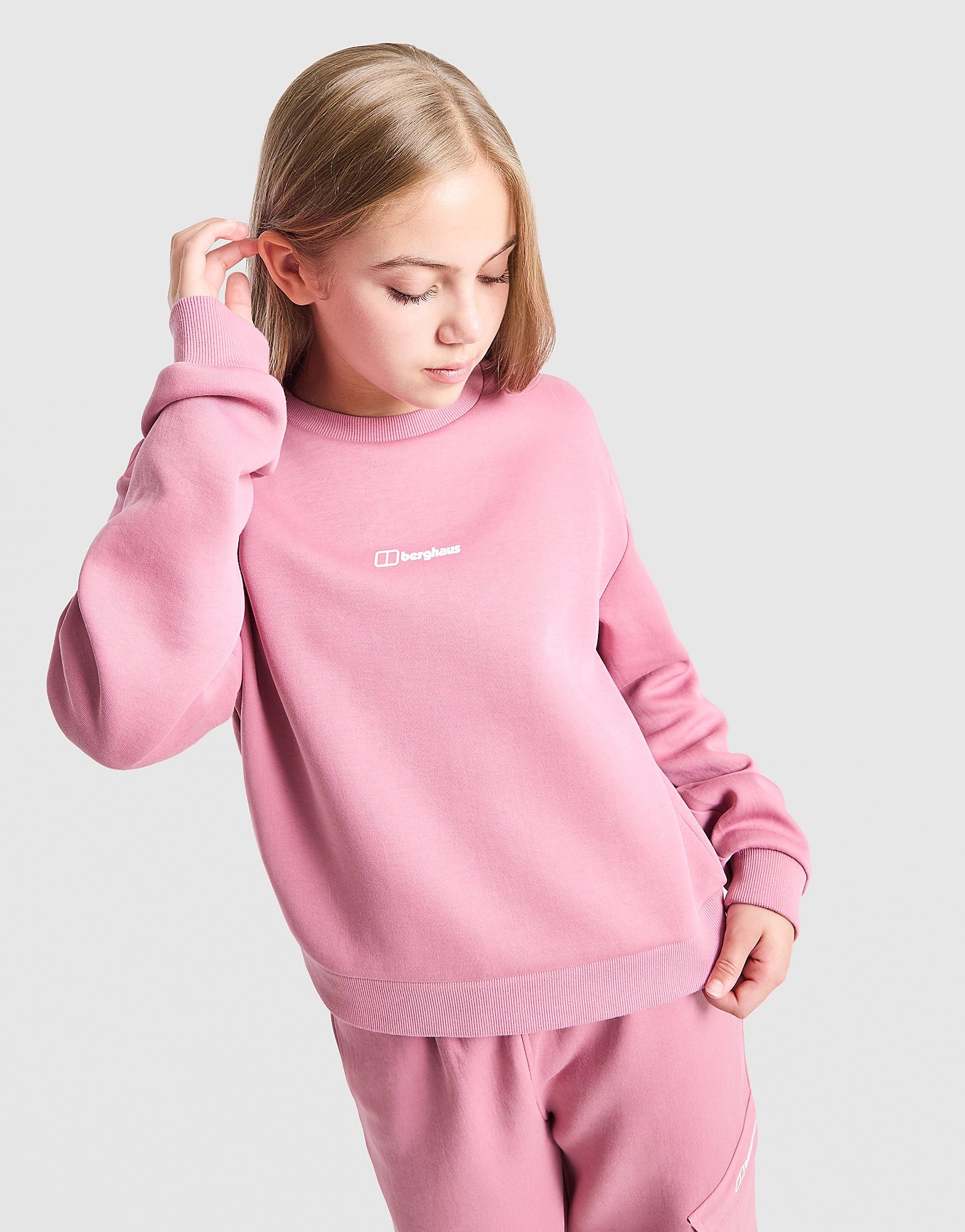 Berghaus ' Pace Fleece Crew Sweatshirt Junior Roze Kind Roze