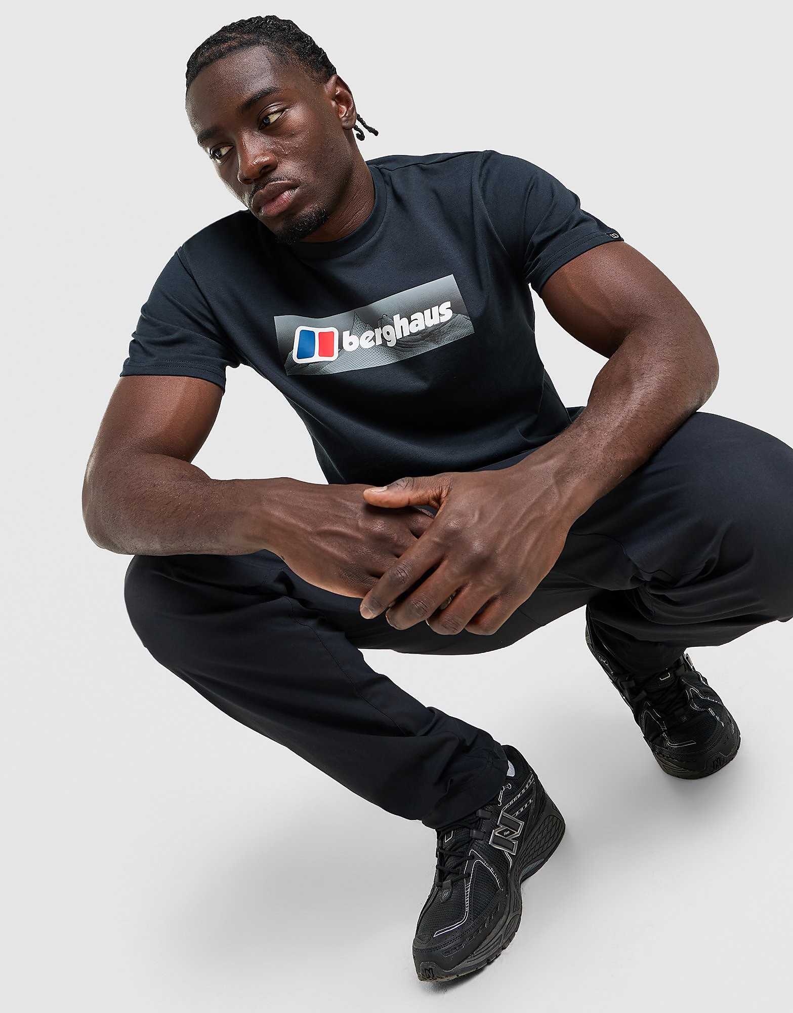 Berghaus Box Logo T-Shirt - Zwart- Heren, Zwart