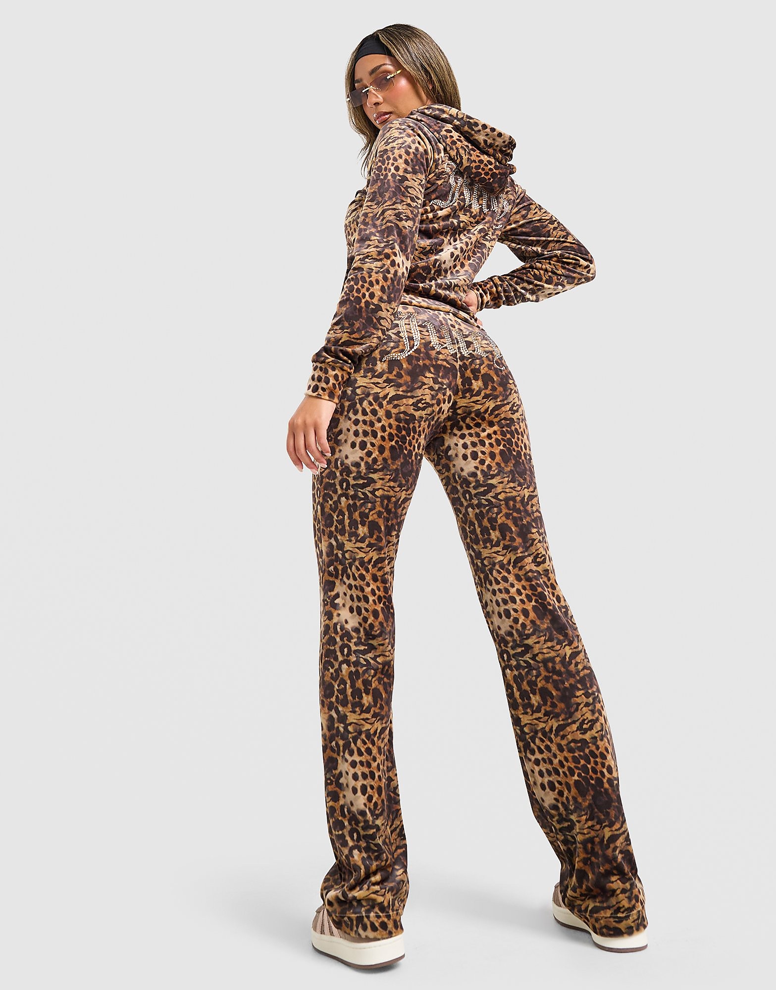 JUICY COUTURE Diamante Leopard Joggers - Meerkleurig- Dames, Meerkleurig