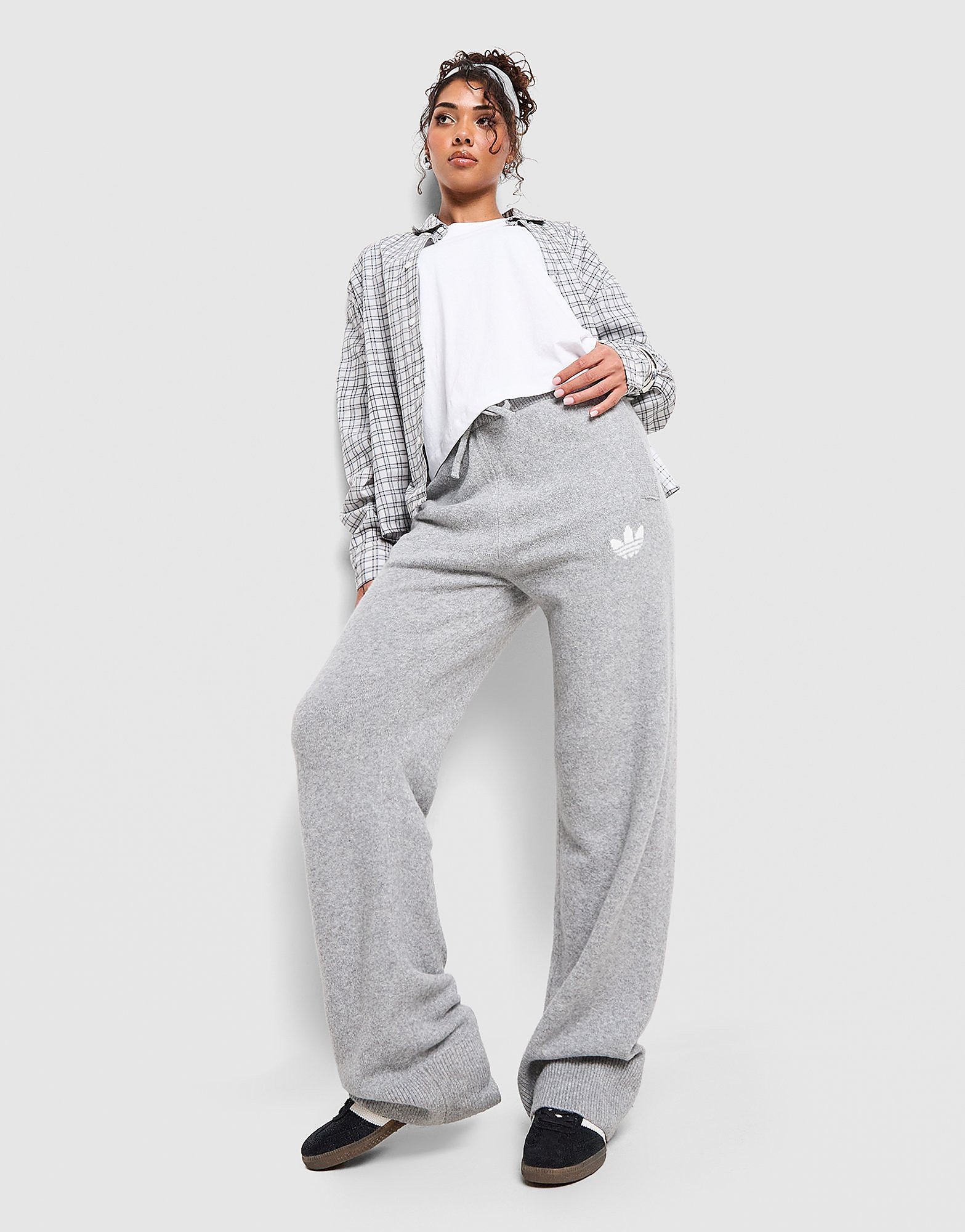adidas Originals Trefoil Knitted Joggers - Grijs- Dames, Grijs 38