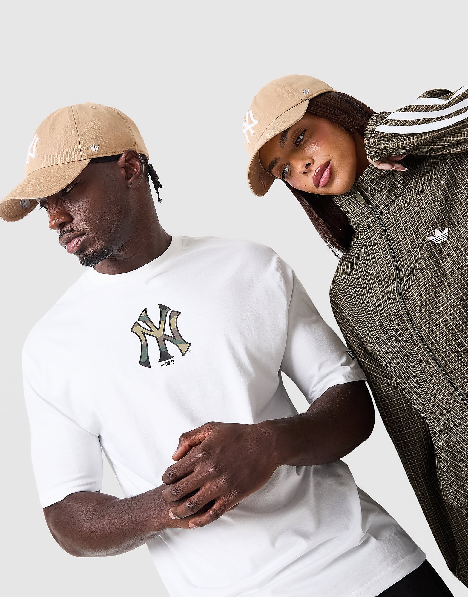 47 Brand Womens MLB New York Yankees Clean Up Cap - Beige, beige