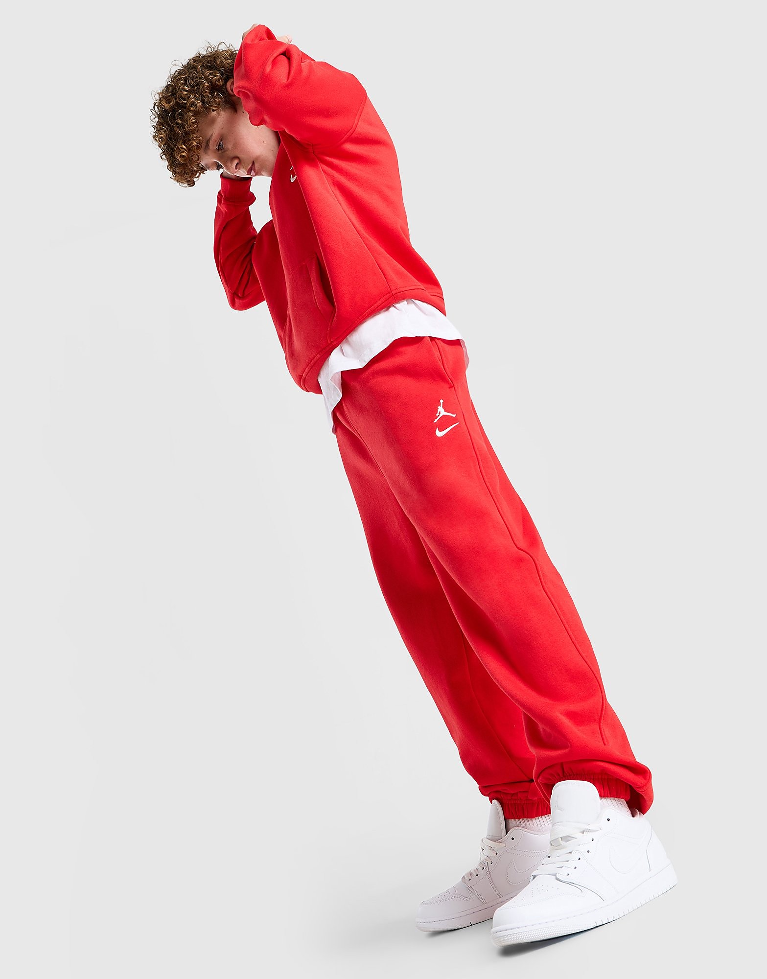 Jordan Jump Swoosh Fleece Joggers Junior Rood Kind Rood