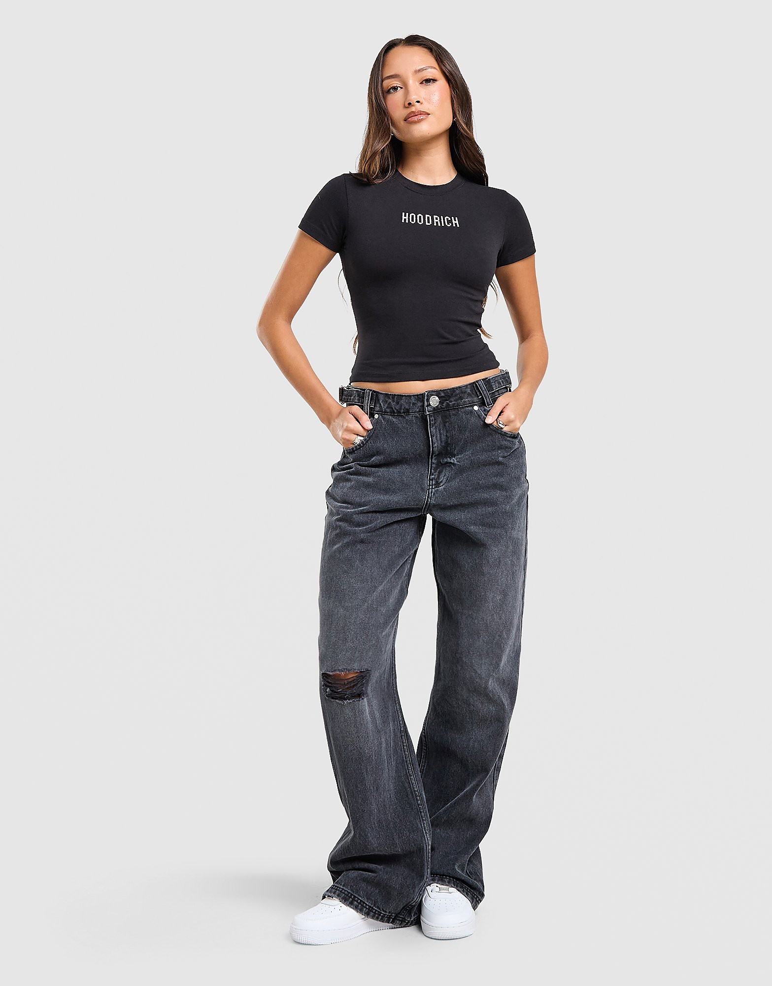 Hoodrich Mono Applique Jeans - Zwart- Dames, Zwart 6