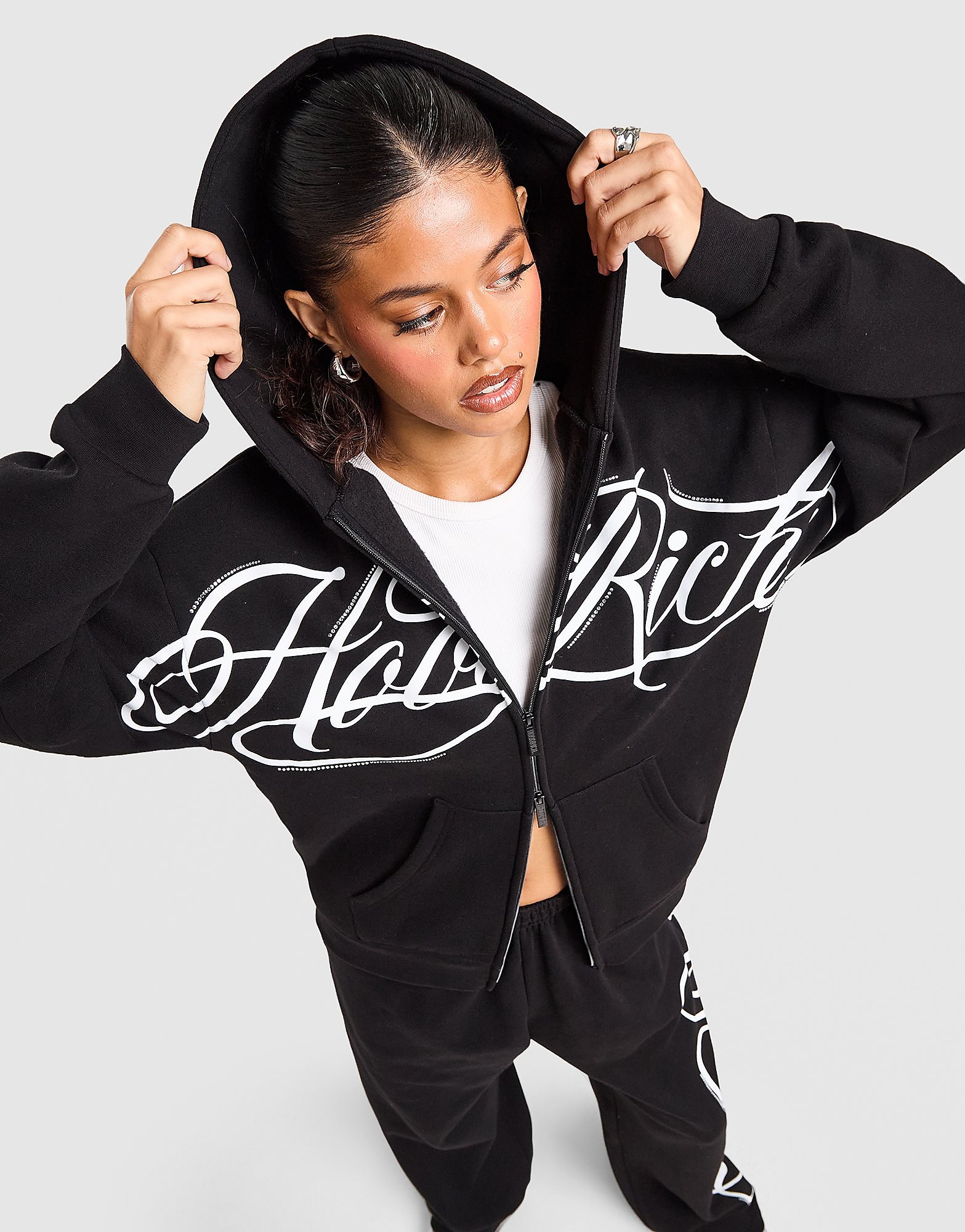 Hoodrich Celeste V2 Full Zip Hoodie Zwart- Dames Zwart