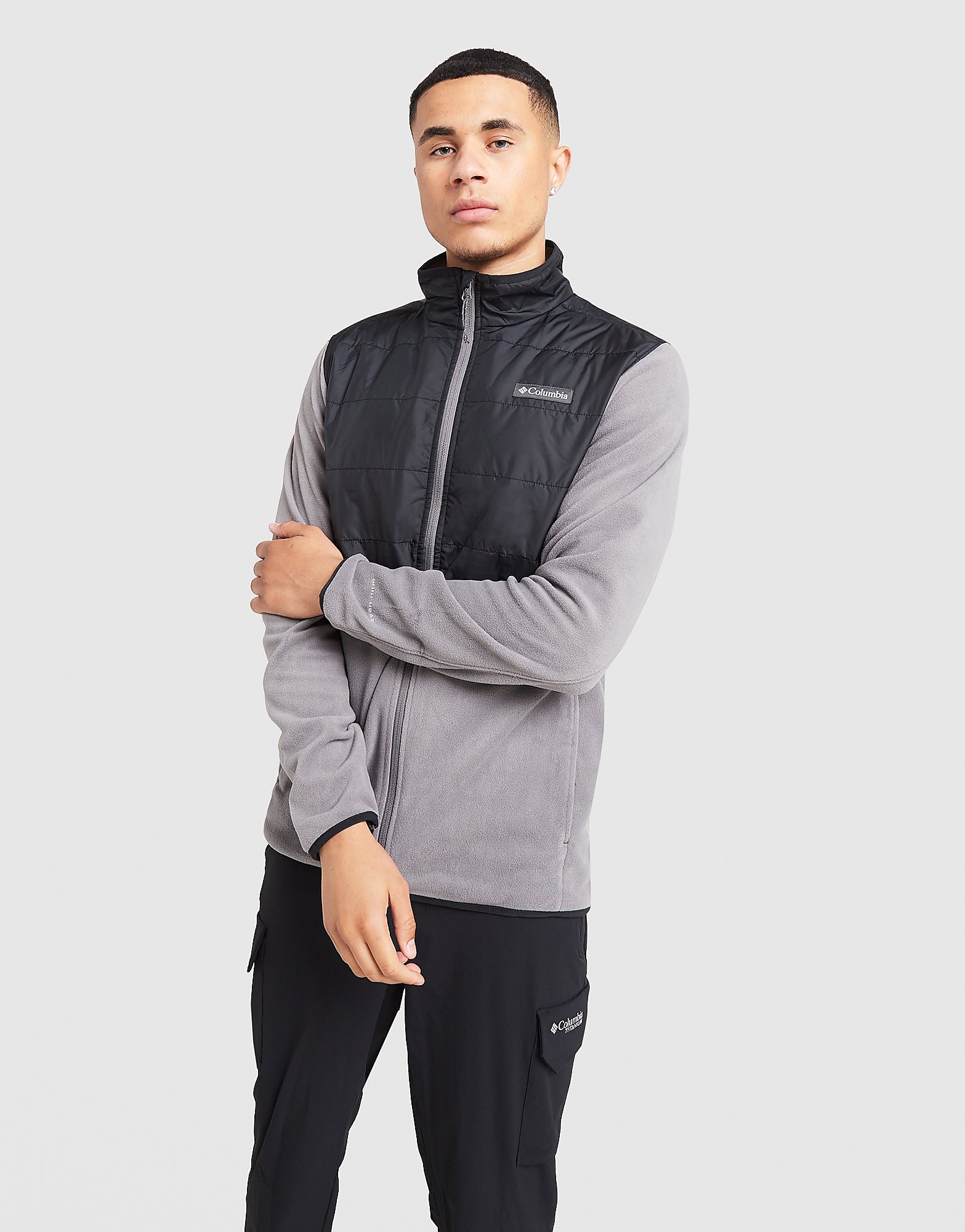 Columbia Basin Full Zip Baffle Fleece Jacket - Grijs- Heren, Grijs