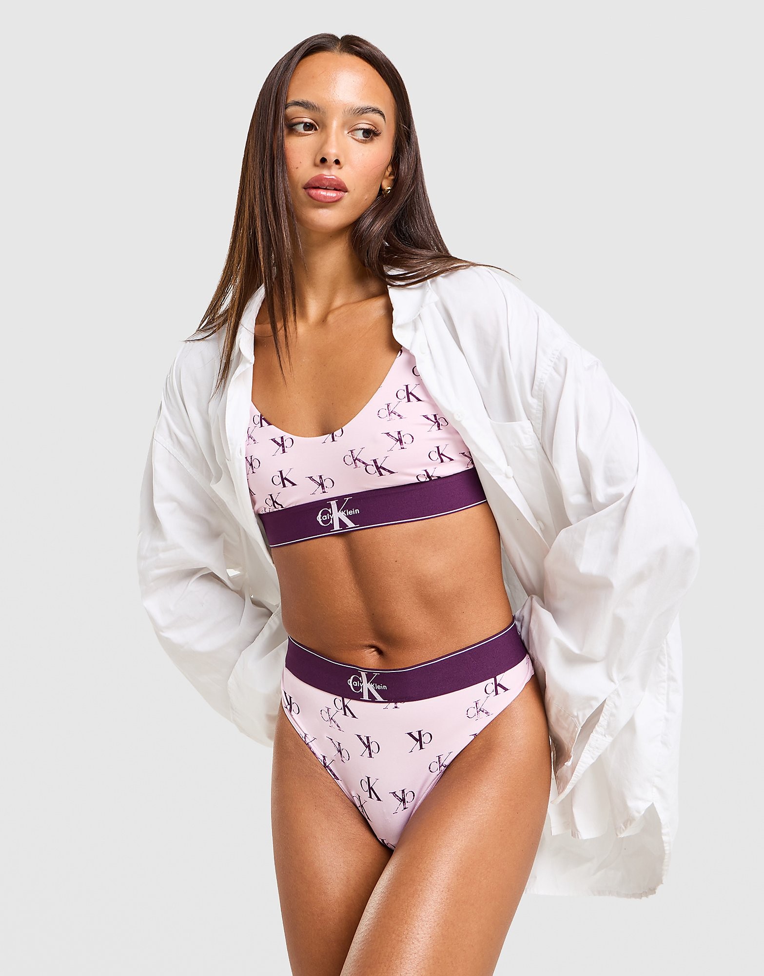 Calvin Klein Underwear All Over Print Bralette - Roze- Dames, Roze