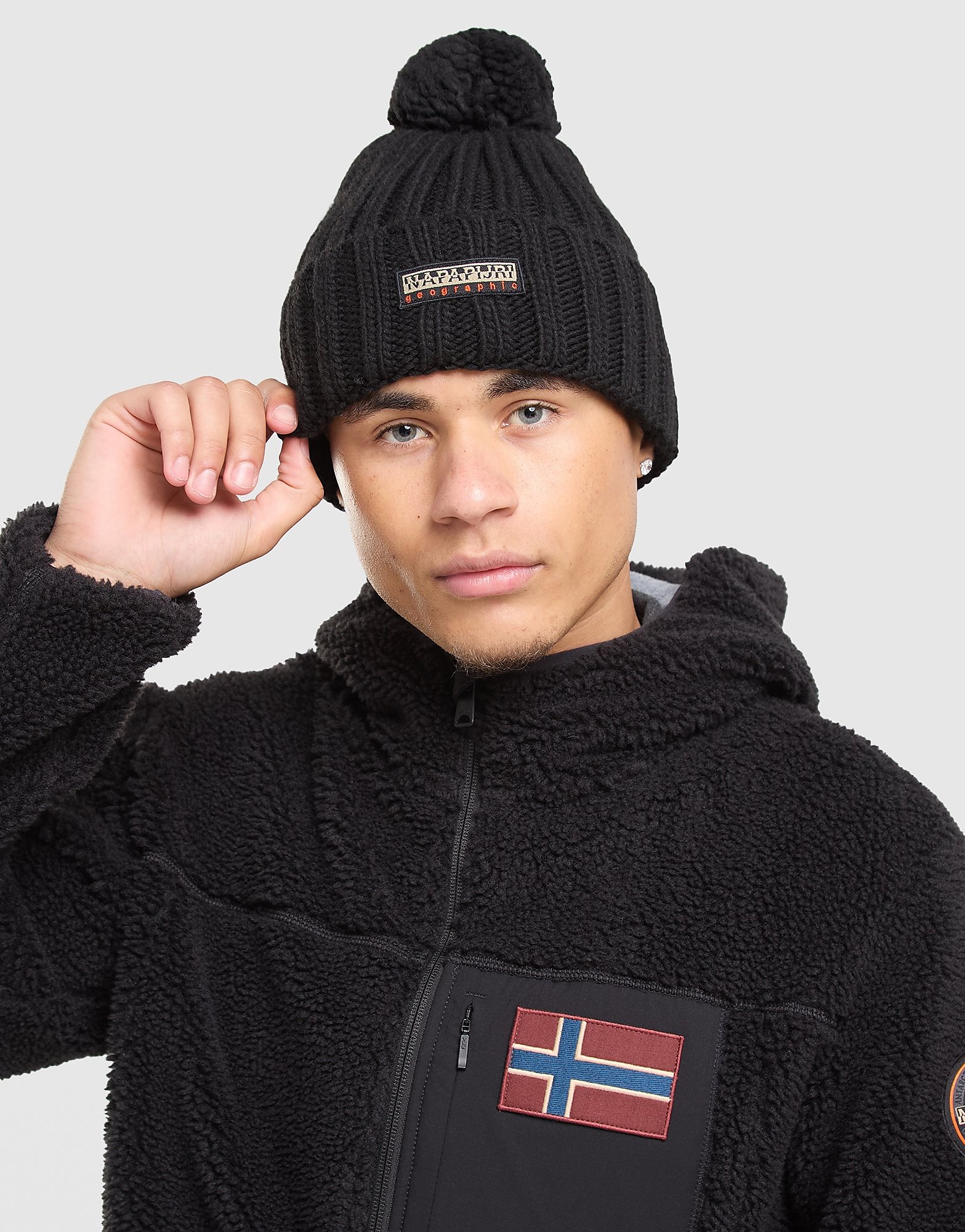 Napapijri Fea Knit Beanie Hat - Zwart- Heren, Zwart