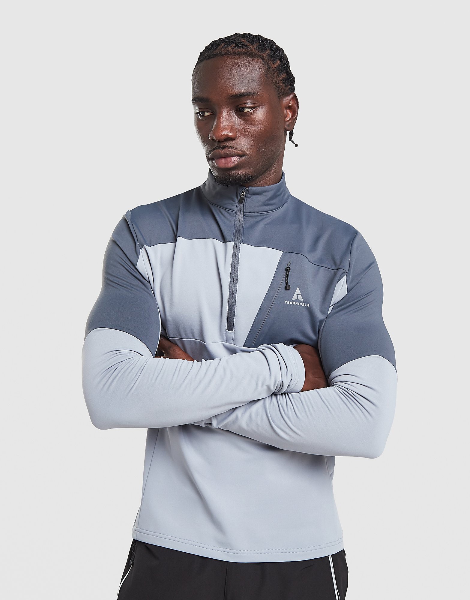 Technicals Blizzard 1/4 Zip Track Top - Grijs- Heren, Grijs