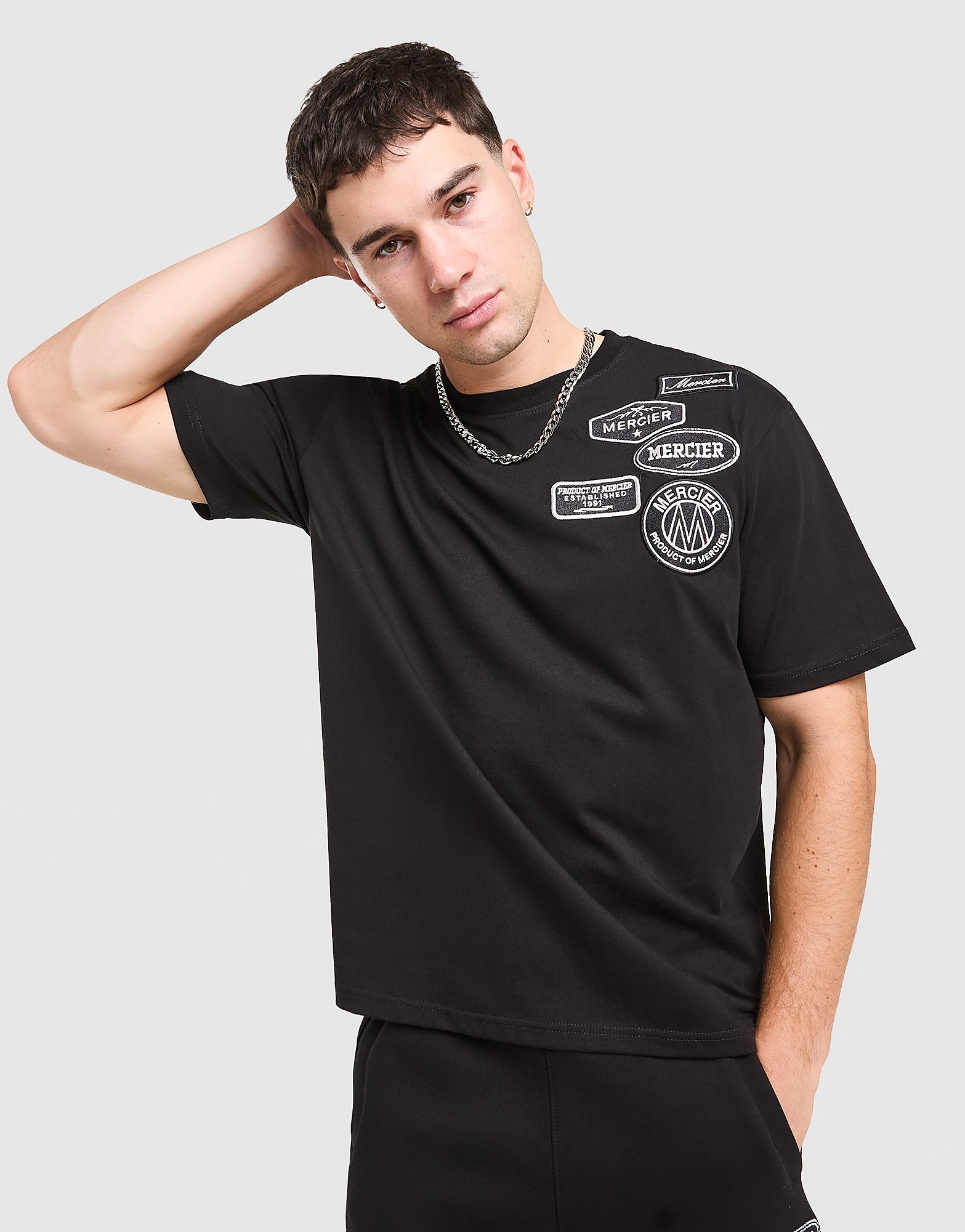 MERCIER OG Monochrome T-Shirt - Zwart- Heren, Zwart