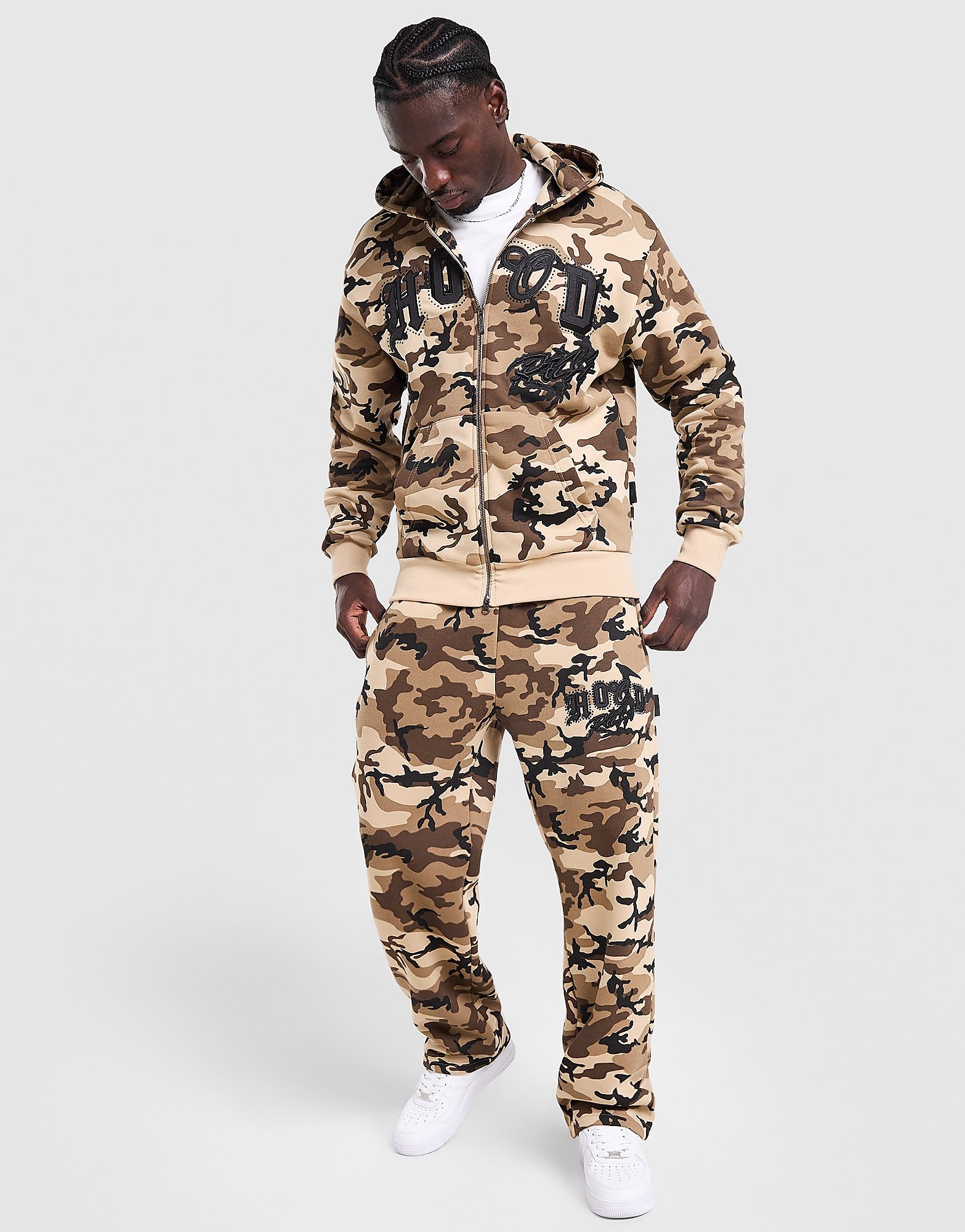 Hoodrich Camo Iron Joggers - Bruin- Heren, Bruin XS