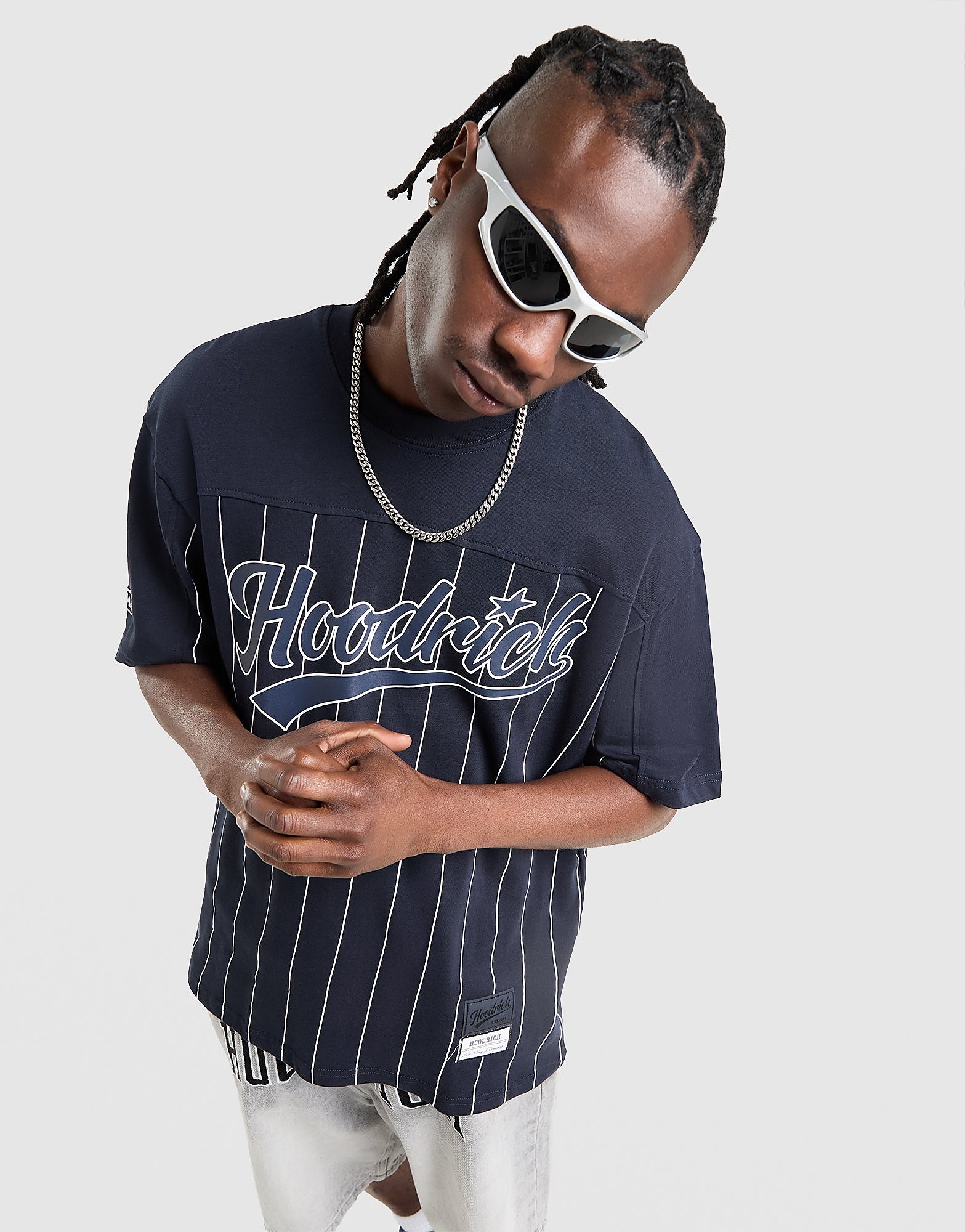 Hoodrich Stade Stripe T-Shirt - Blauw- Heren, Blauw XS