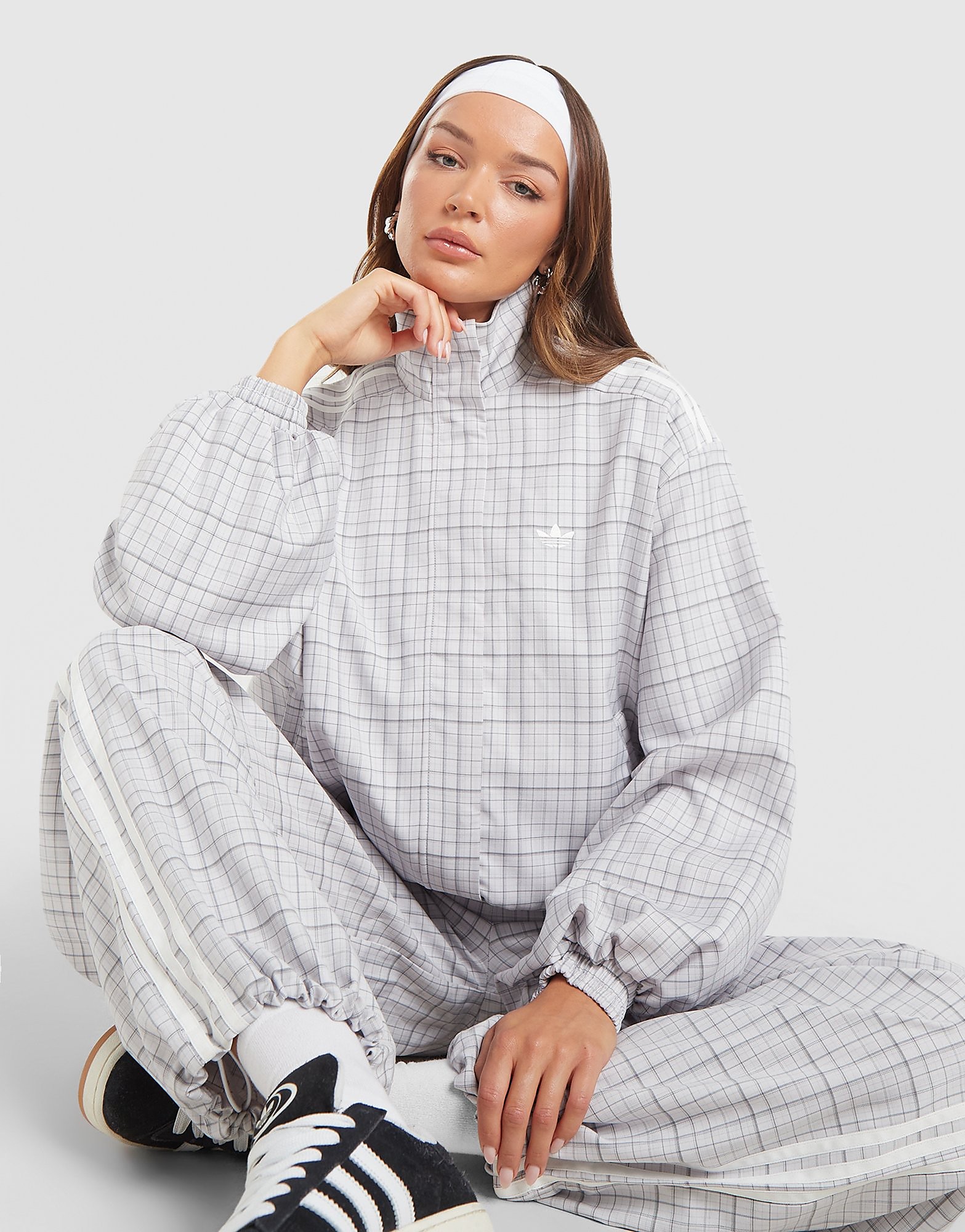 adidas Originals Check Tailored Track Top - Grijs- Dames, Grijs