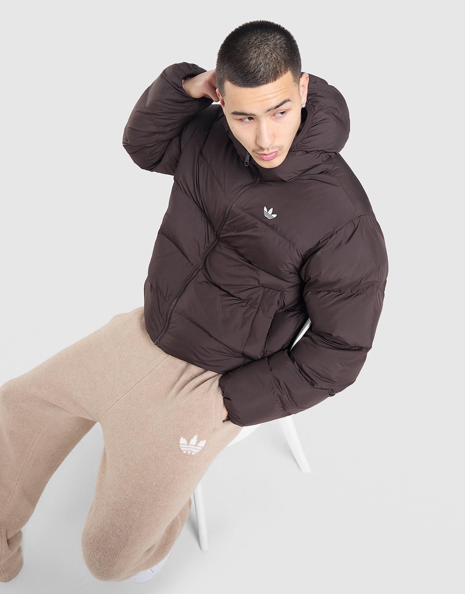 adidas Originals Regen Puffer Jacket - Bruin- Heren, Bruin