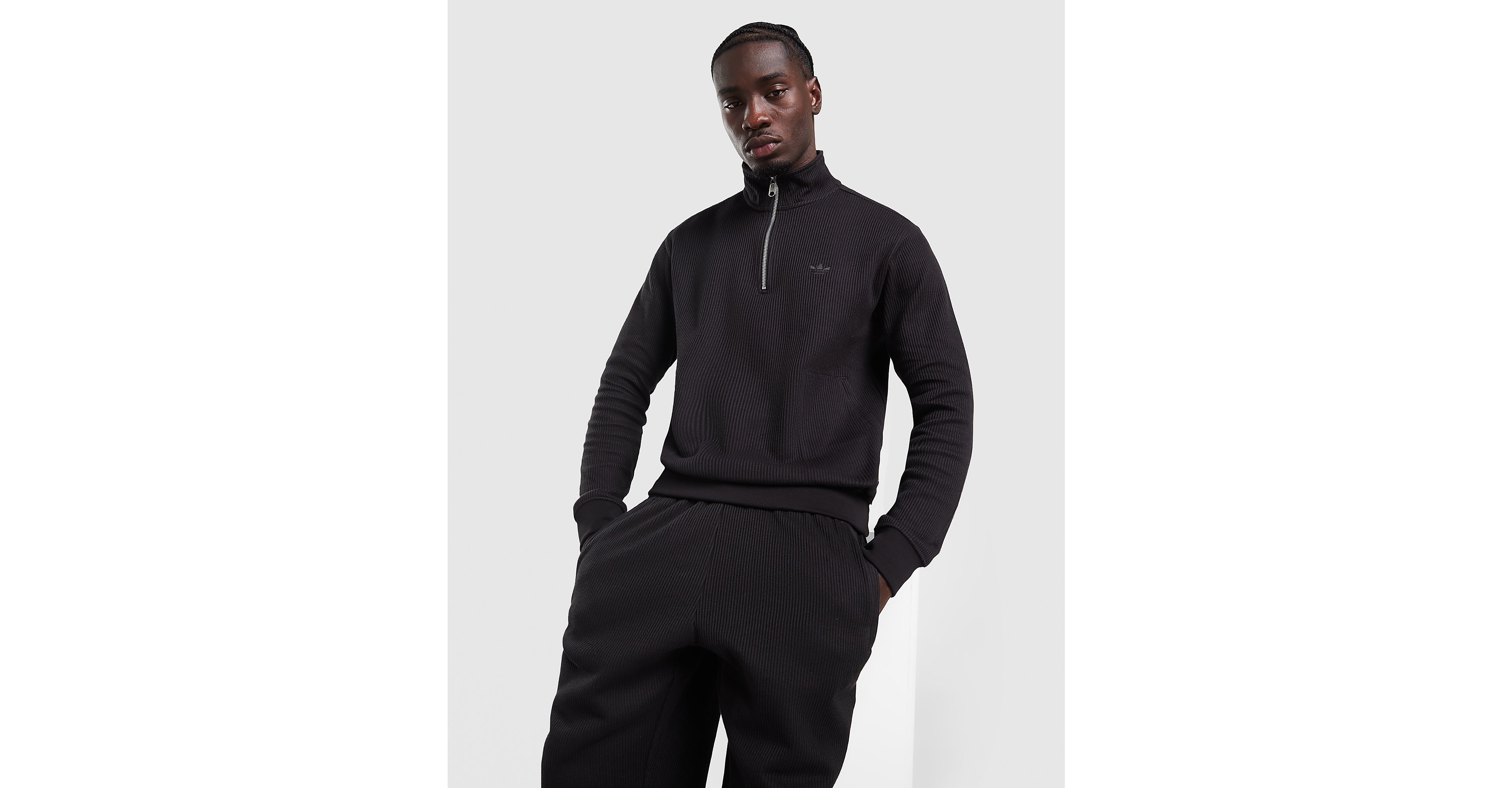 Waffle 1/4 Zip Sweatshirt
