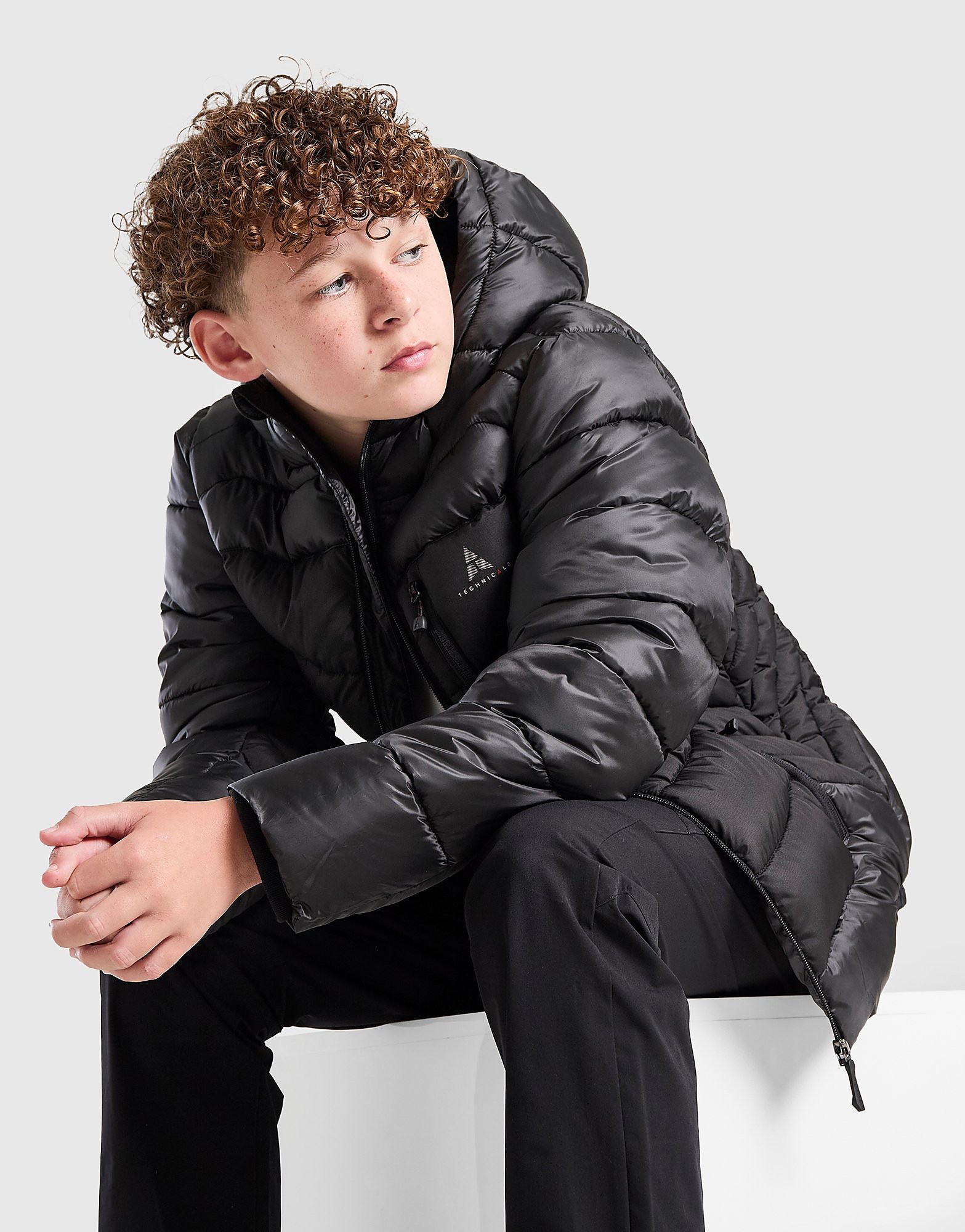 Technicals Strider Padded Bubble Jacket Junior - Zwart - Kind, Zwart 11-12Y