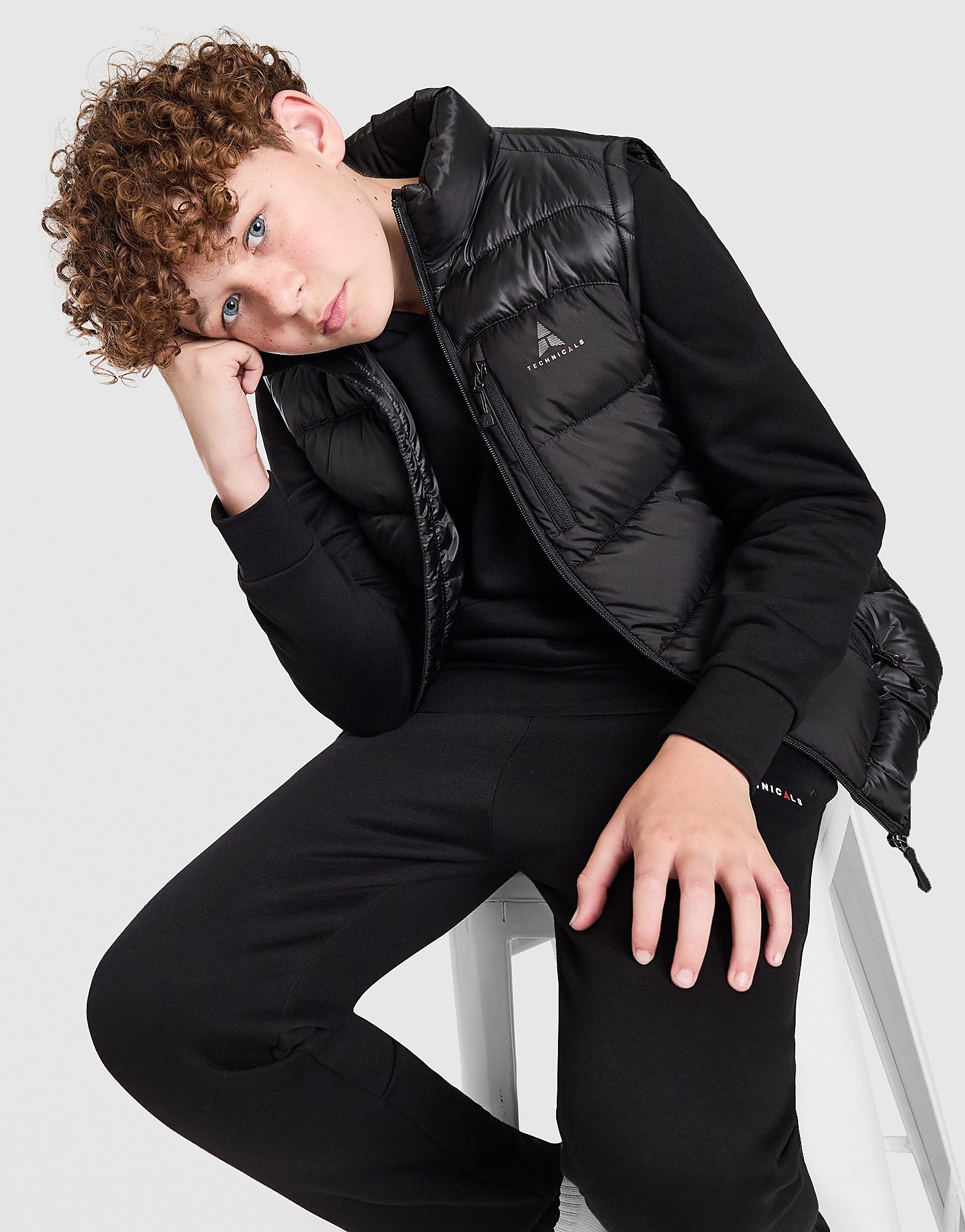 Technicals Strider Bubble Gilet Junior - Zwart - Kind, Zwart 10-11Y