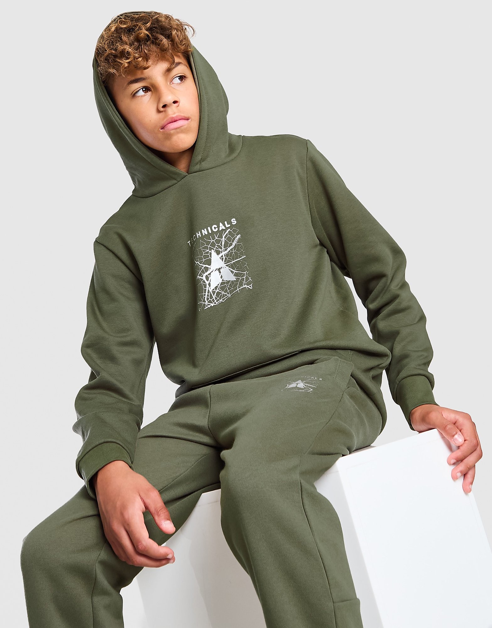 Technicals Ash Overhead Hoodie Junior - Groen - Kind, Groen