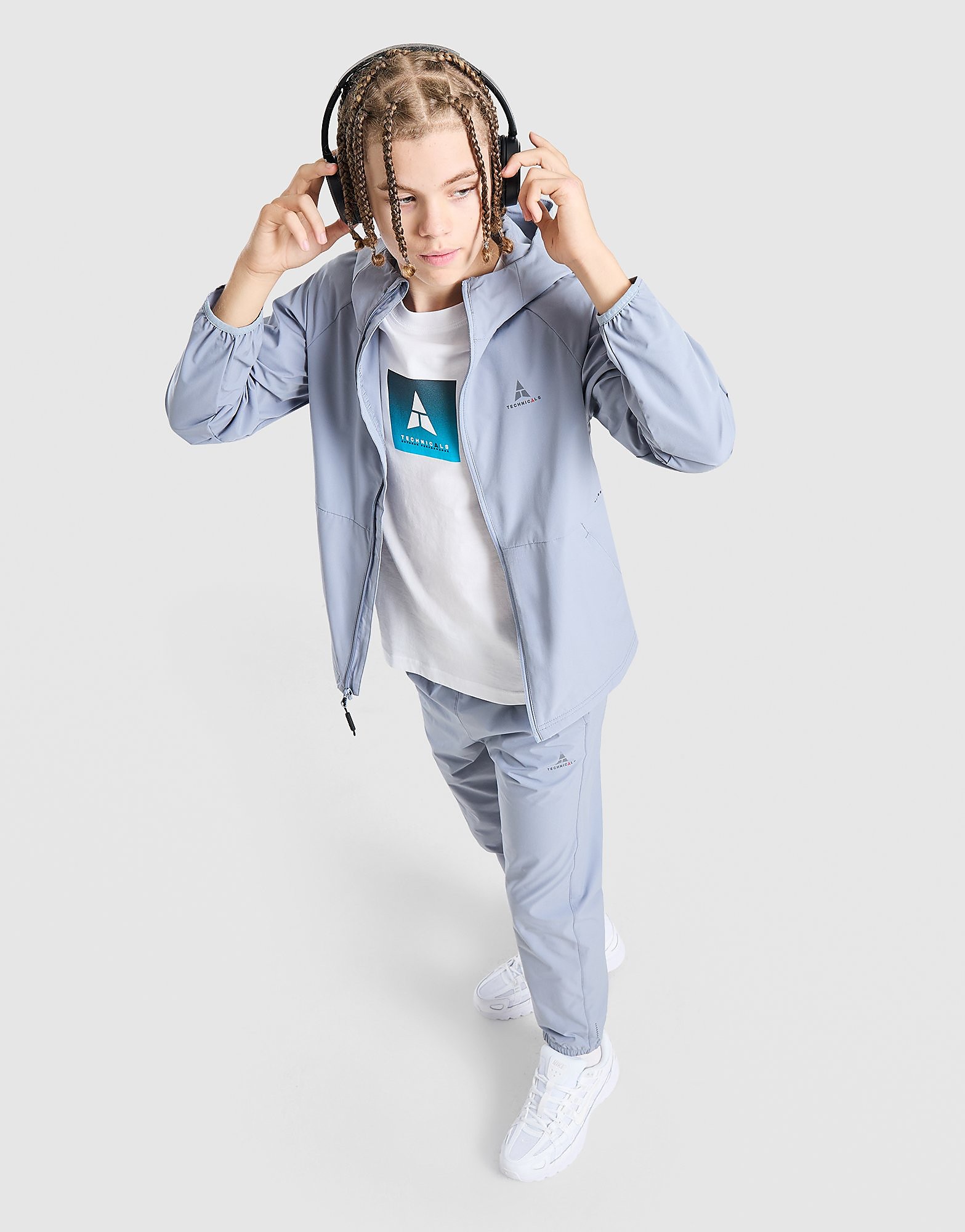 Technicals Bridge Full Zip Tracksuit Junior - Grijs - Kind, Grijs