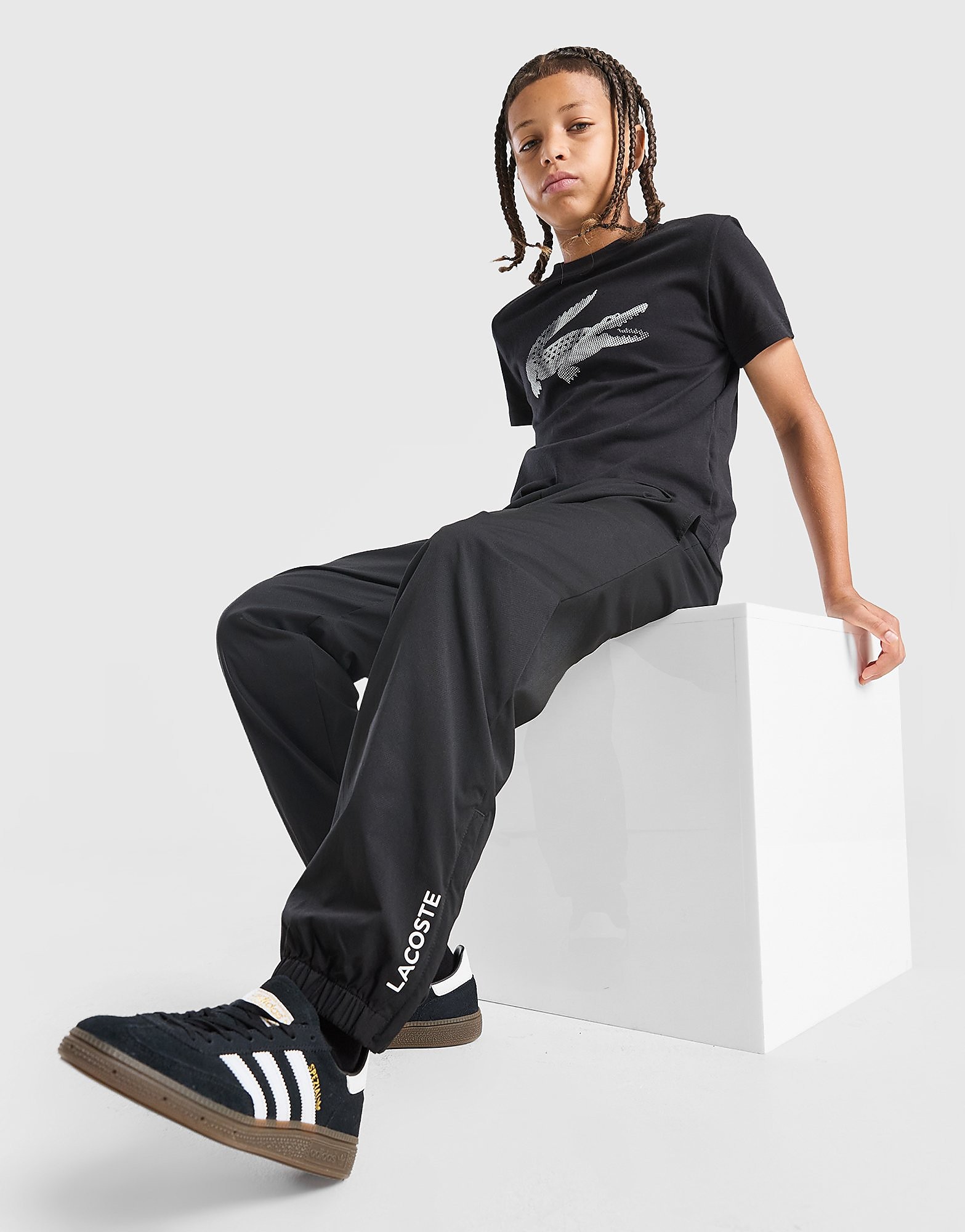 Lacoste Woven Joggers Junior - Zwart - Kind, Zwart
