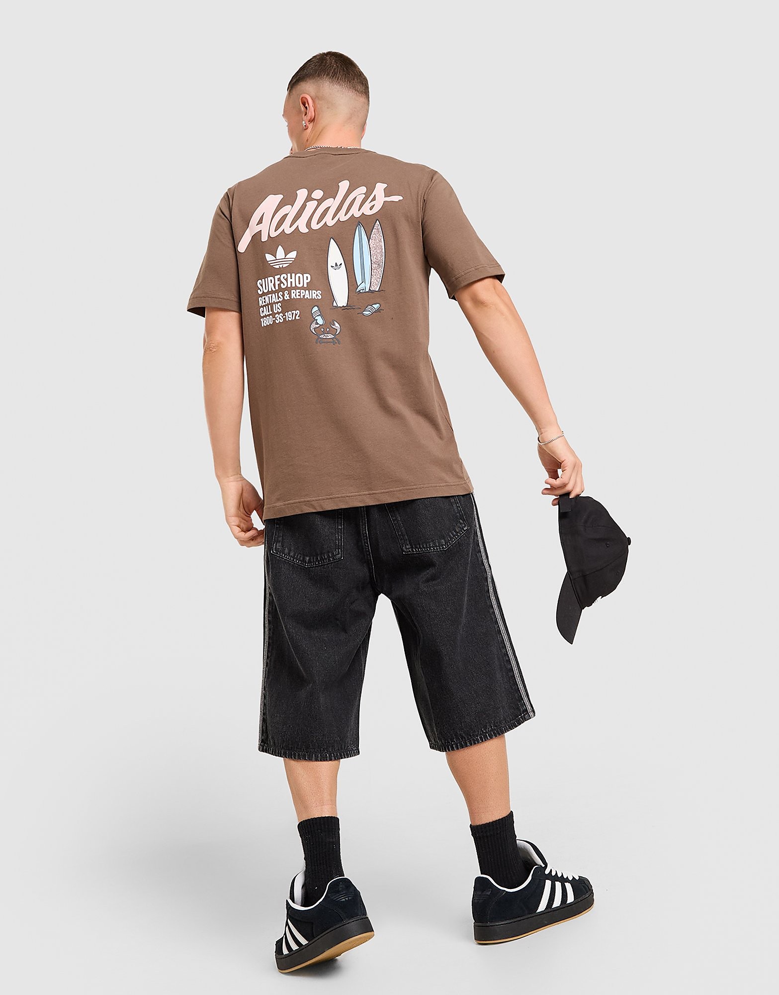 Mens Surf T-Shirt - Marrone, marrone marrone Uomo taglia XXL