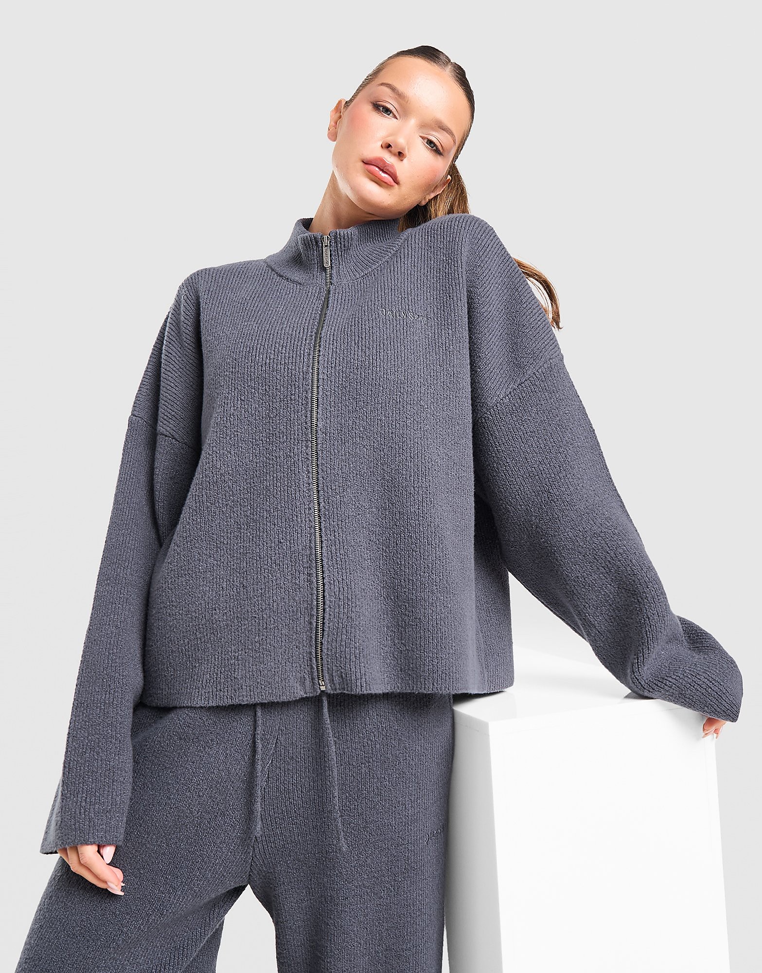 DAILYSZN Snug Full Zip Sweatshirt - Blauw- Dames, Blauw