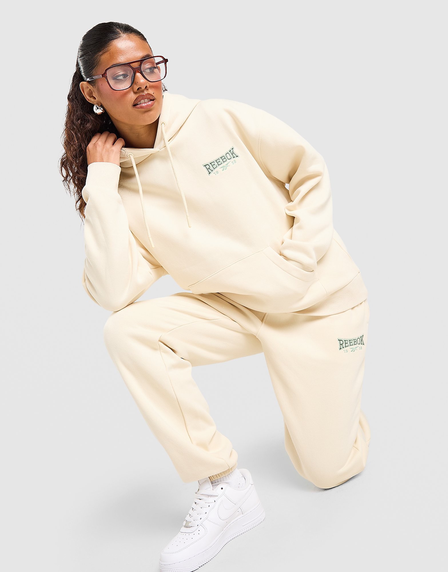 Reebok College Cuffed Joggers Crème- Dames Crème