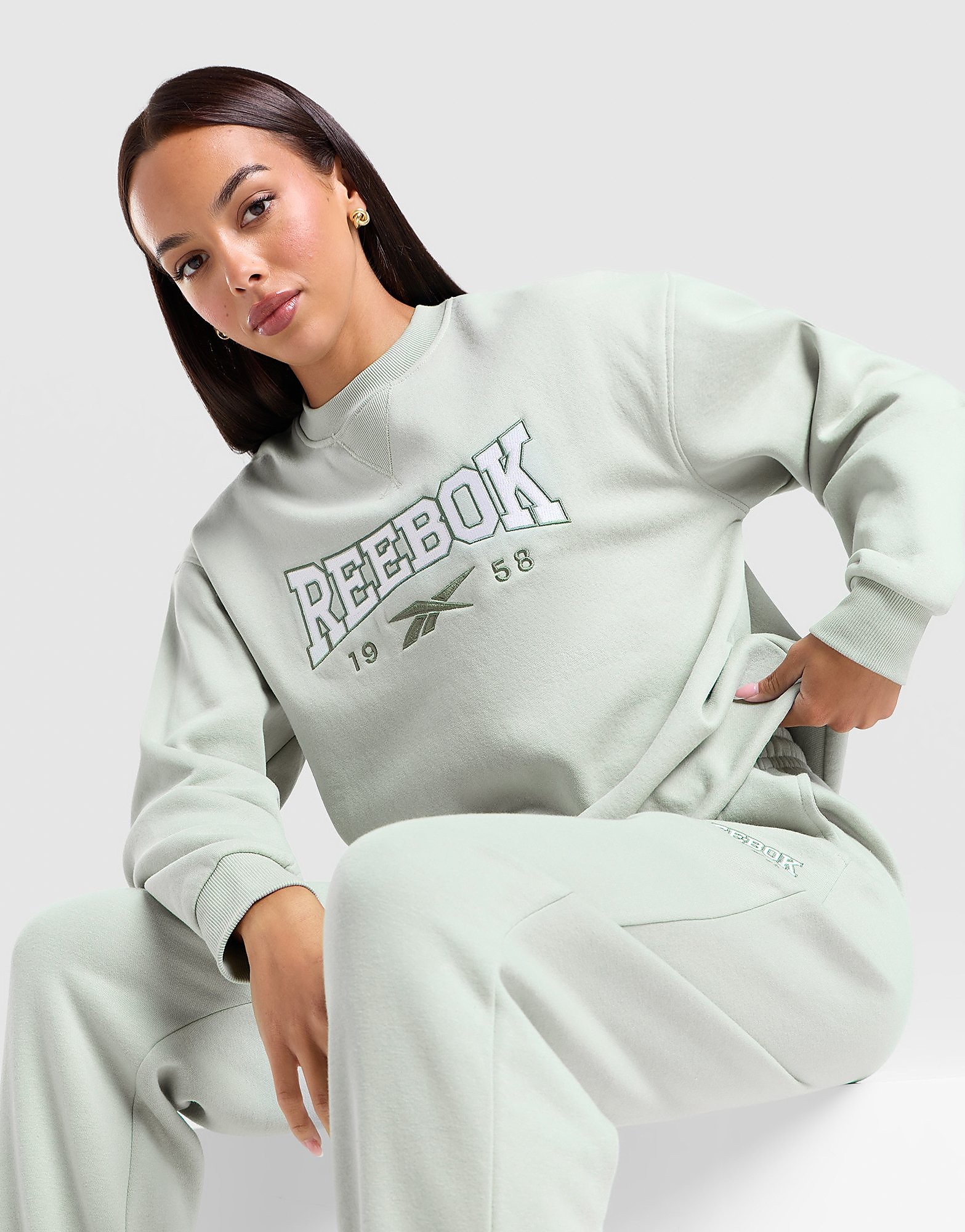 Reebok College Crew Sweatshirt Groen- Dames Groen