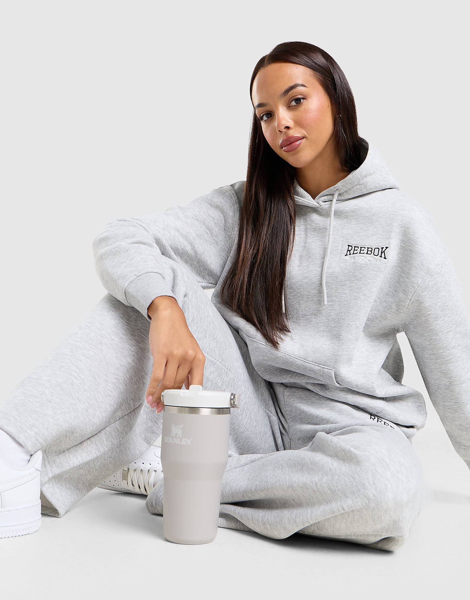 Reebok College Overhead Hoodie Grijs- Dames Grijs