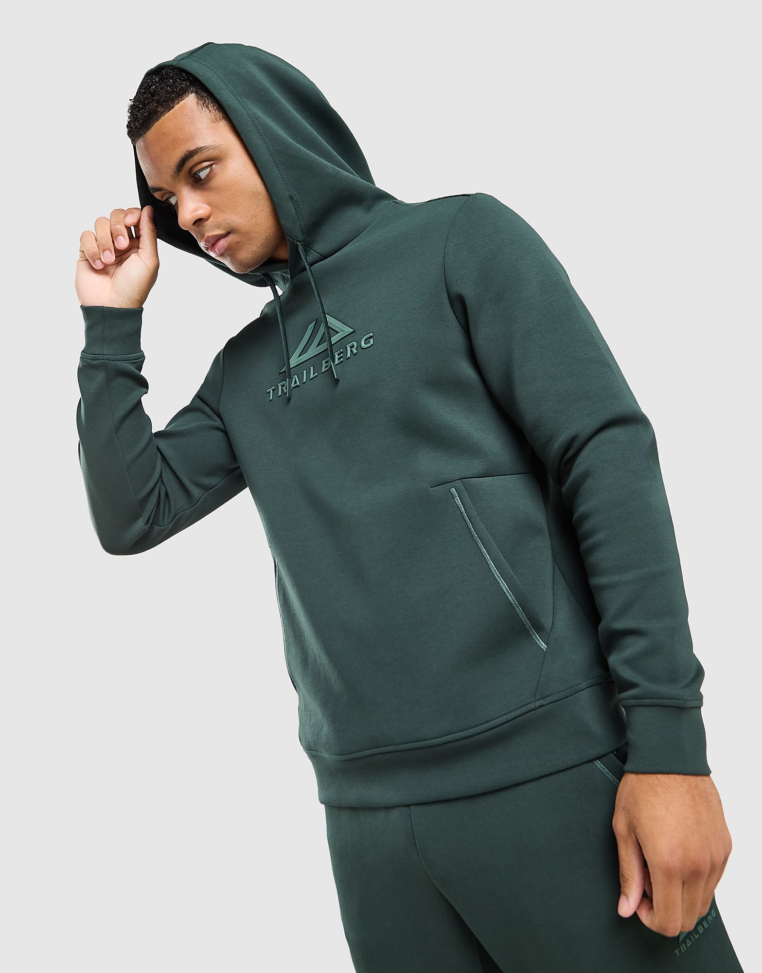 Trailberg Ashfell Large Logo Hoodie, grön