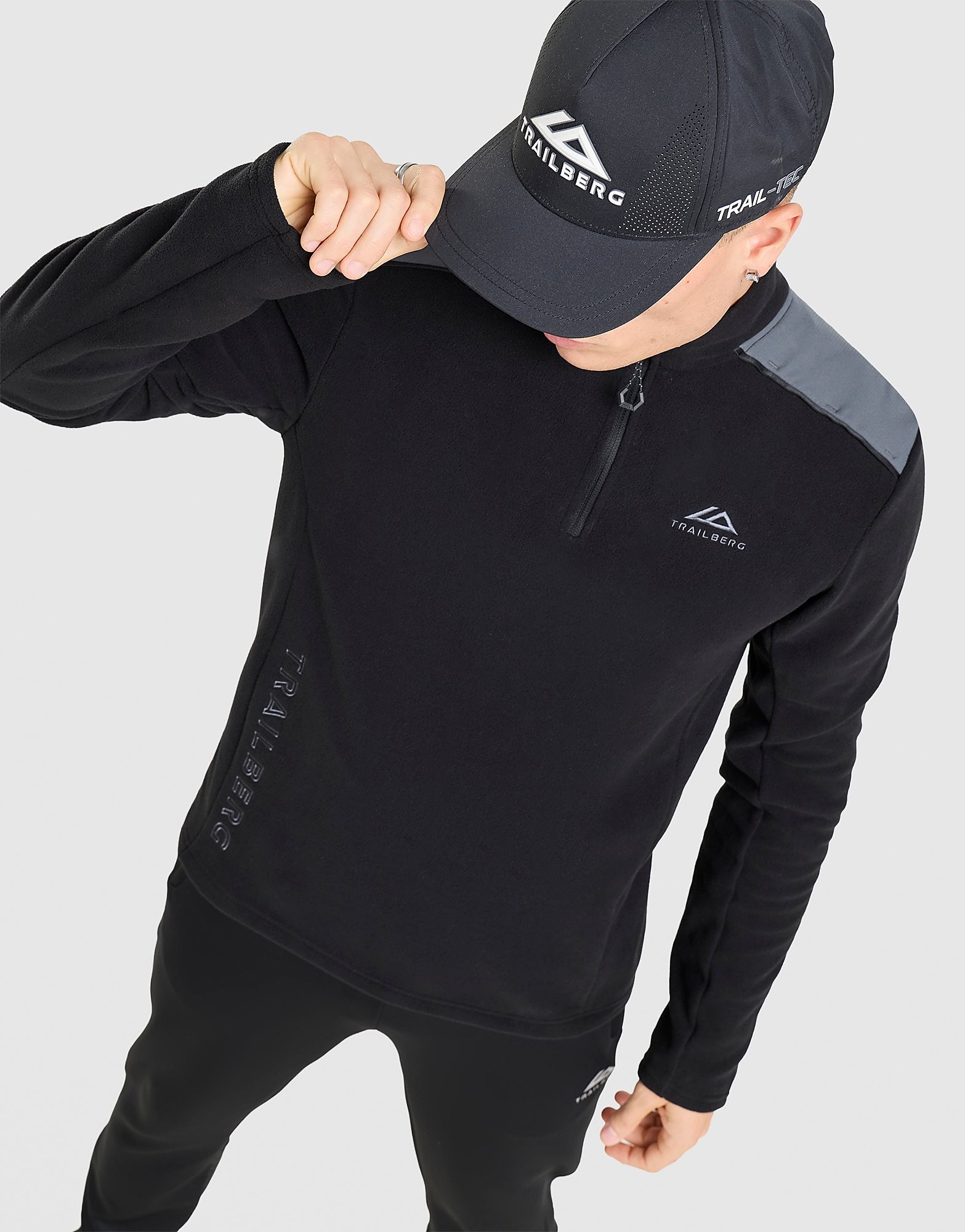 Trailberg Triathlon Polar 1/4 Zip Fleece, svart