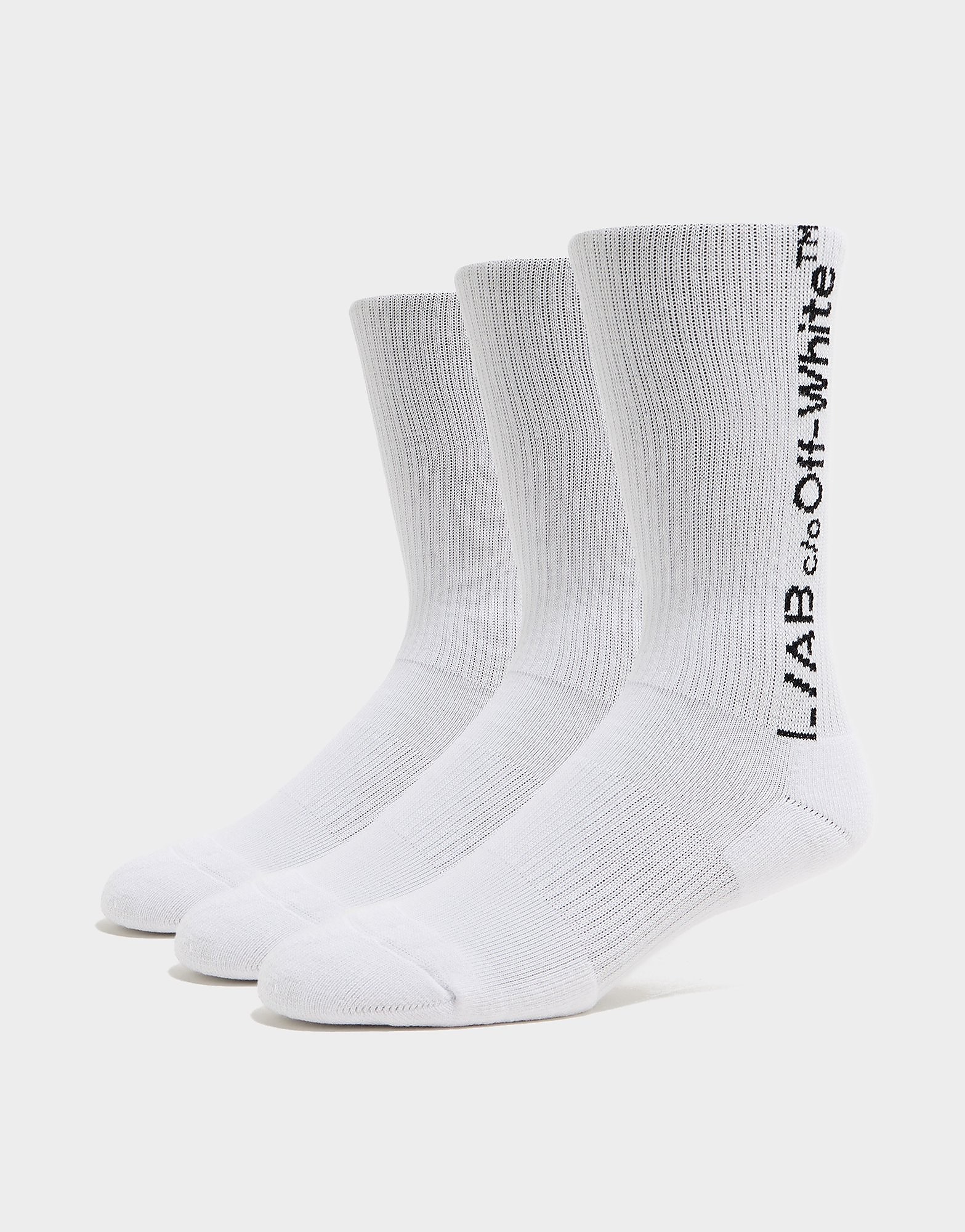 Off-White L AB 3-Pack Socks Wit- Heren Wit