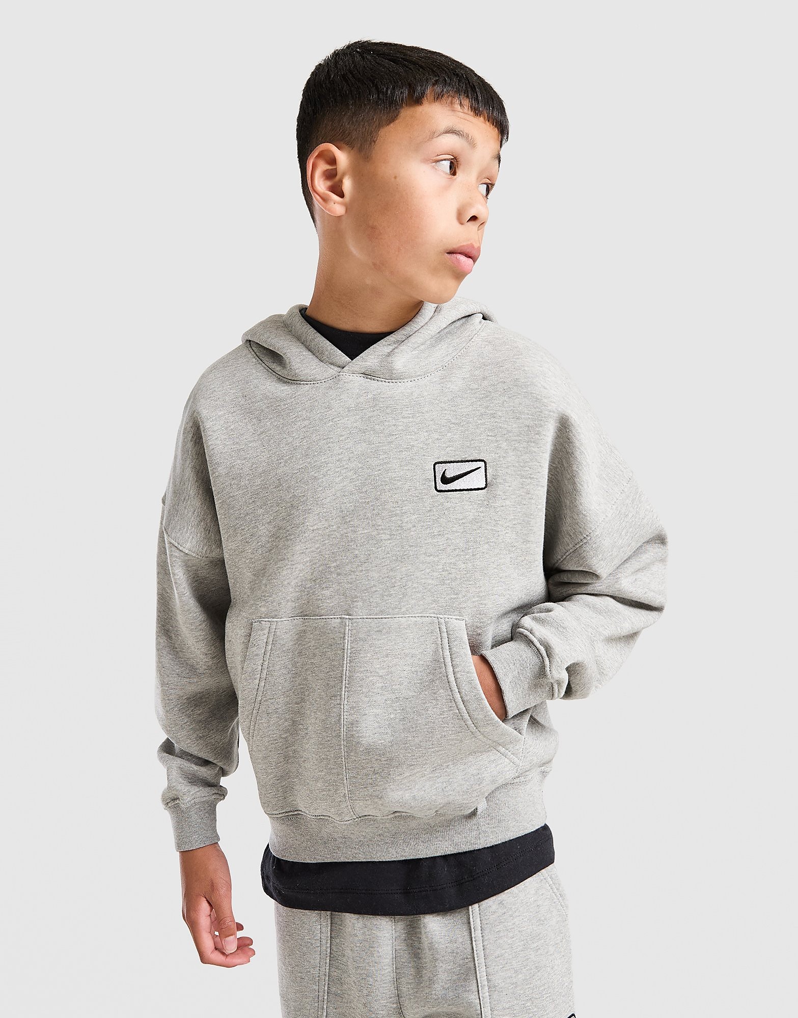 Nike Street Fleece Hoodie Junior - Grijs - Kind, Grijs