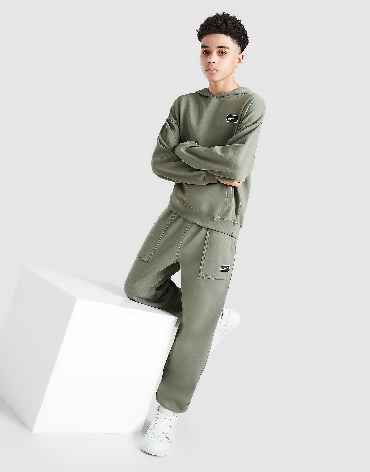 Nike Street Fleece Hoodie Junior - Groen - Kind, Groen