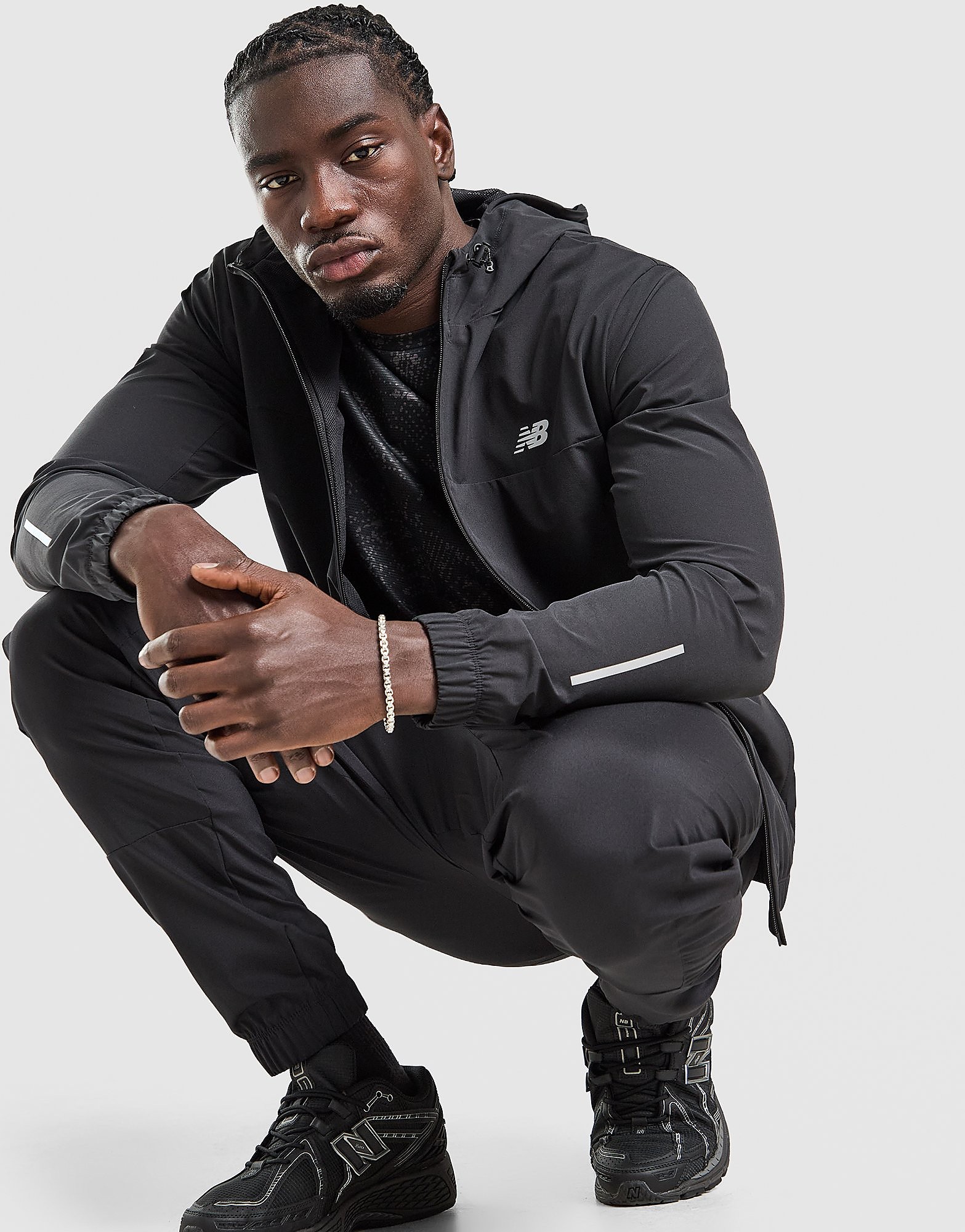 New Balance Sport Reflective Jacket Zwart- Heren Zwart