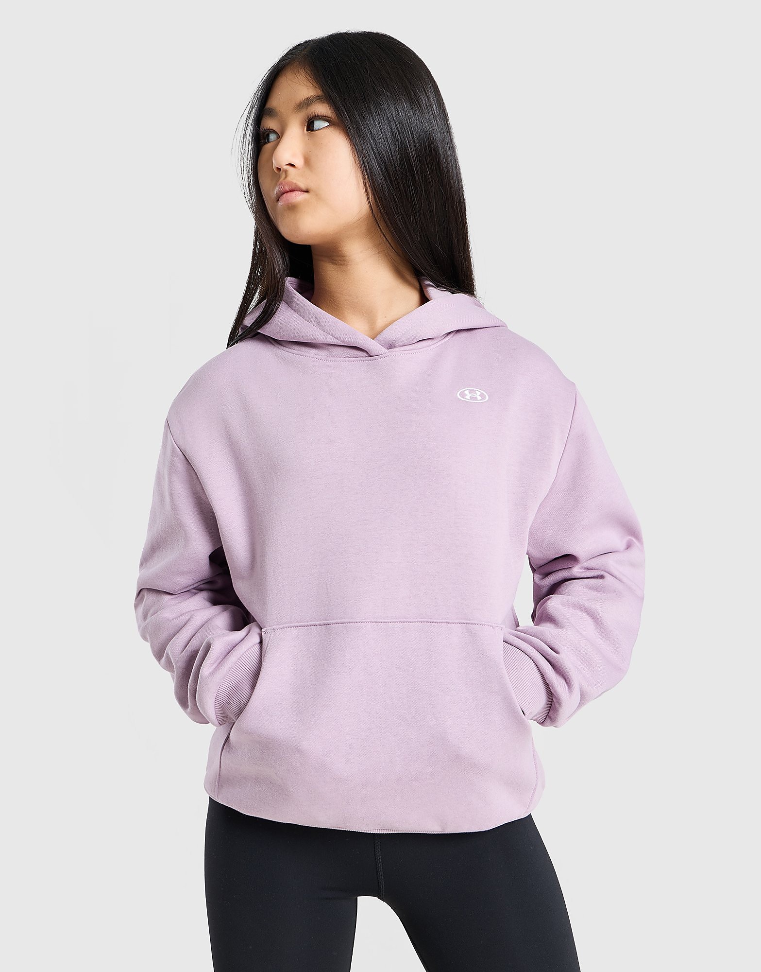 Under Armour ' Rival Fleece Hoodie Junior Roze Kind Roze