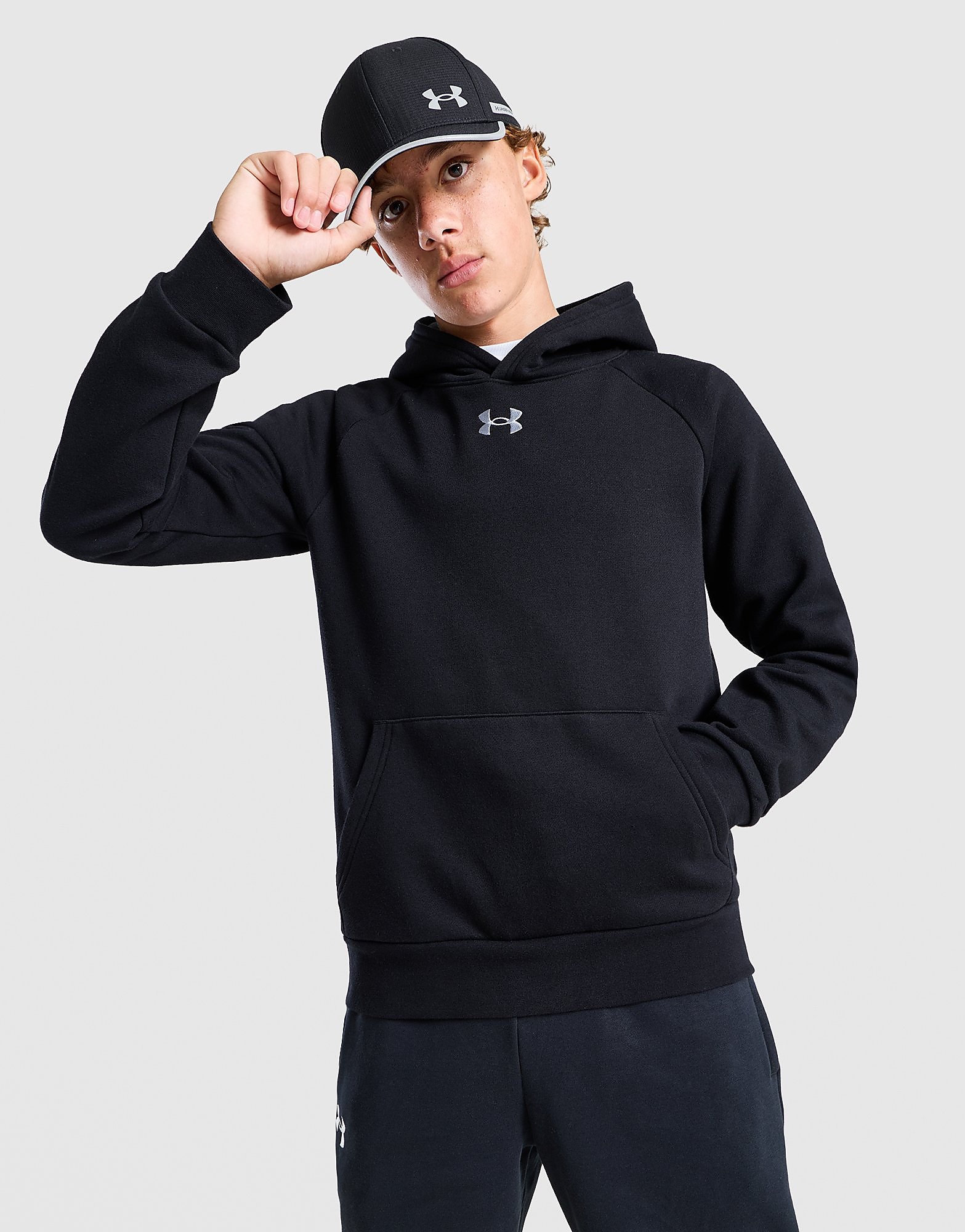 Under Armour Rival Fleece Hoodie Junior Zwart Kind Zwart