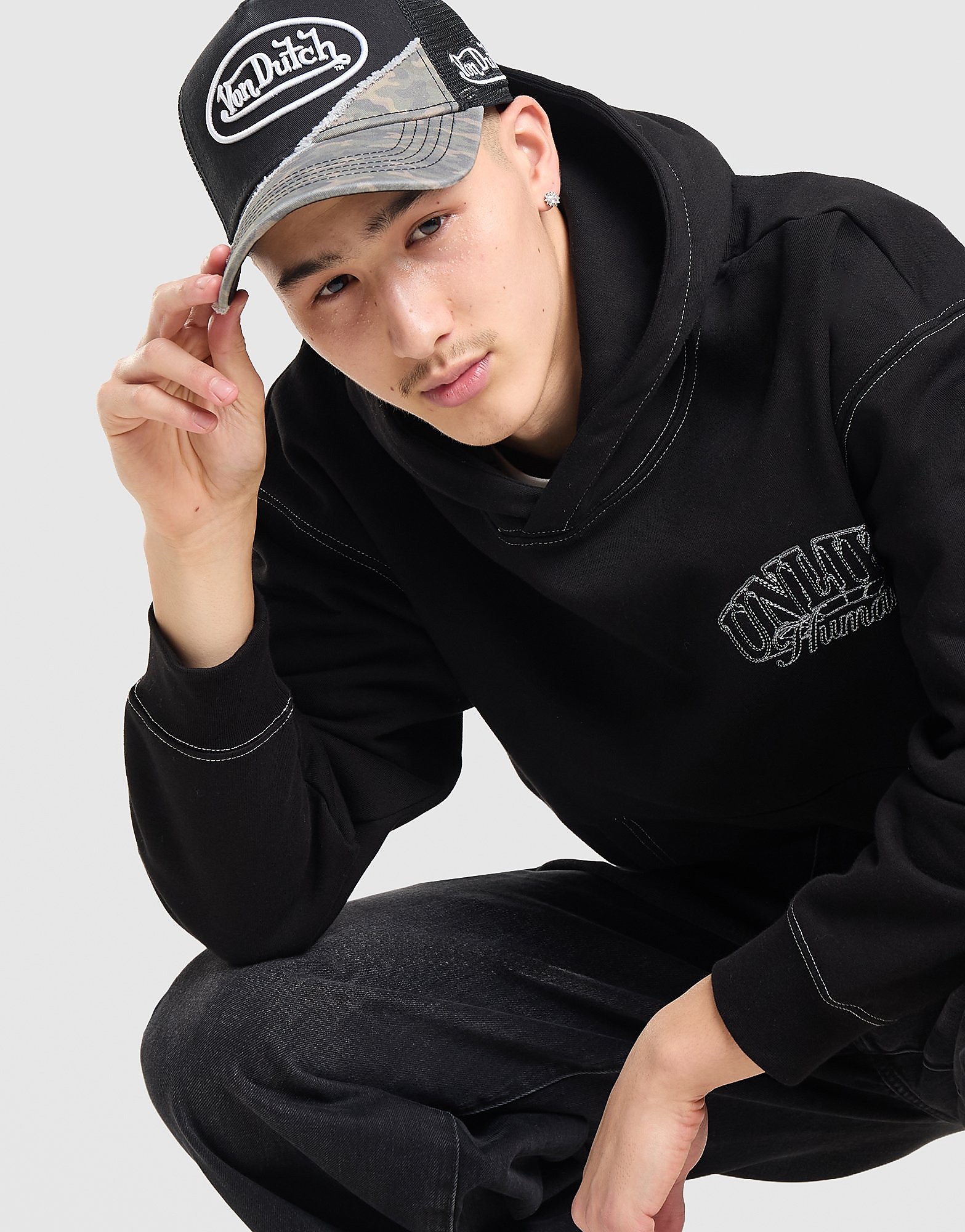 Von Dutch Rip Trucker Cap - Zwart- Dames, Zwart