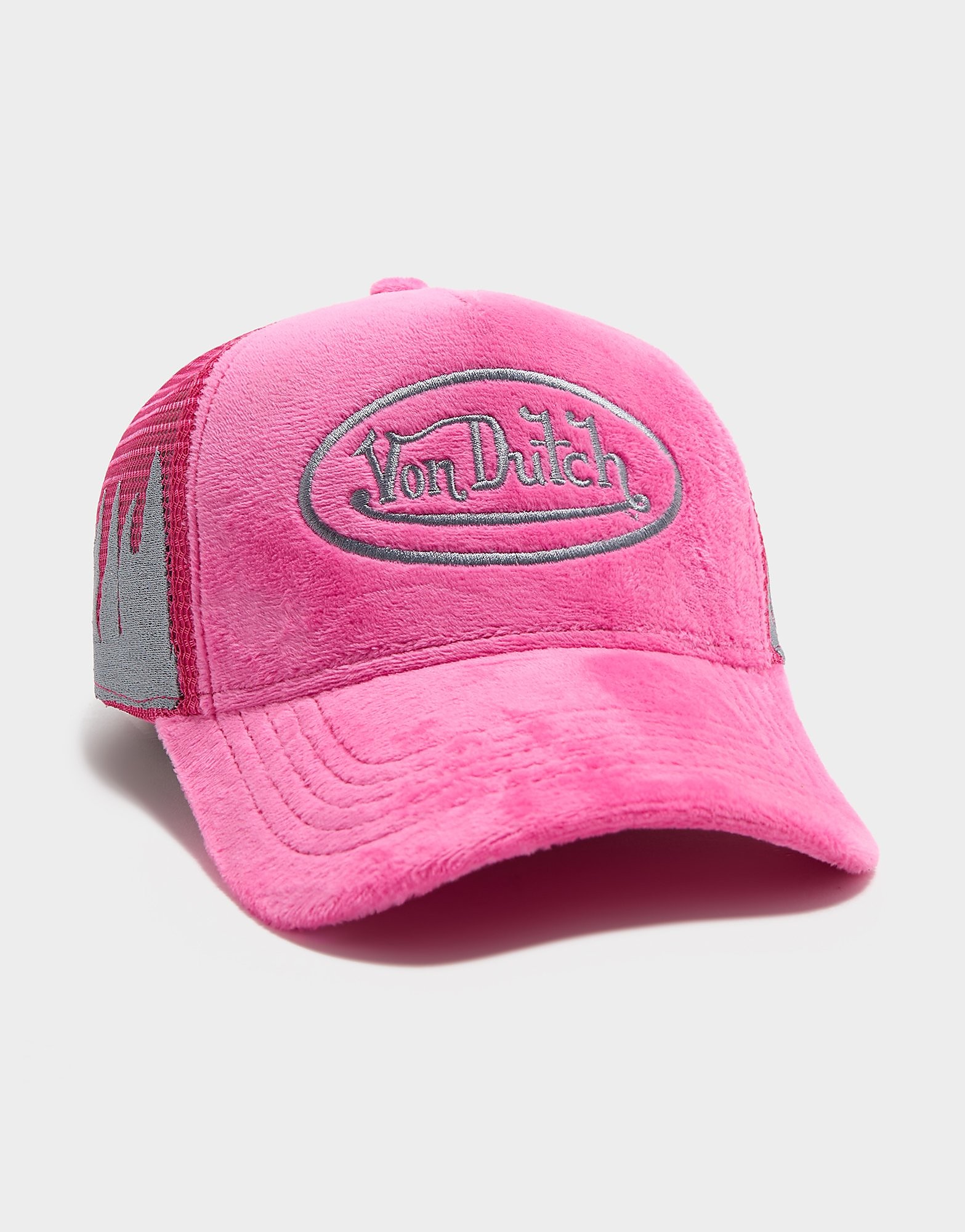 Von Dutch Velour Trucker Cap - Roze- Dames, Roze