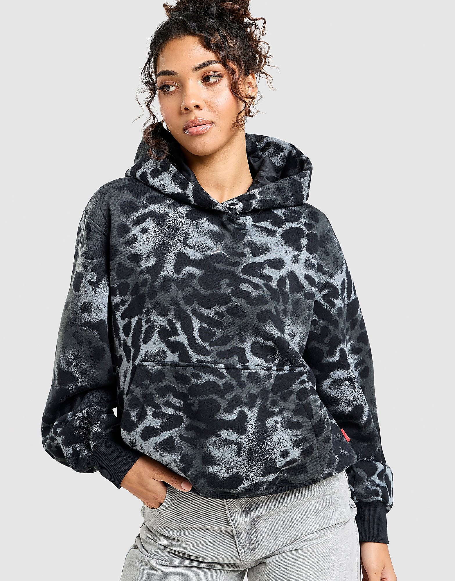 Jordan Brooklyn Leopard Hoodie - Zwart- Dames, Zwart